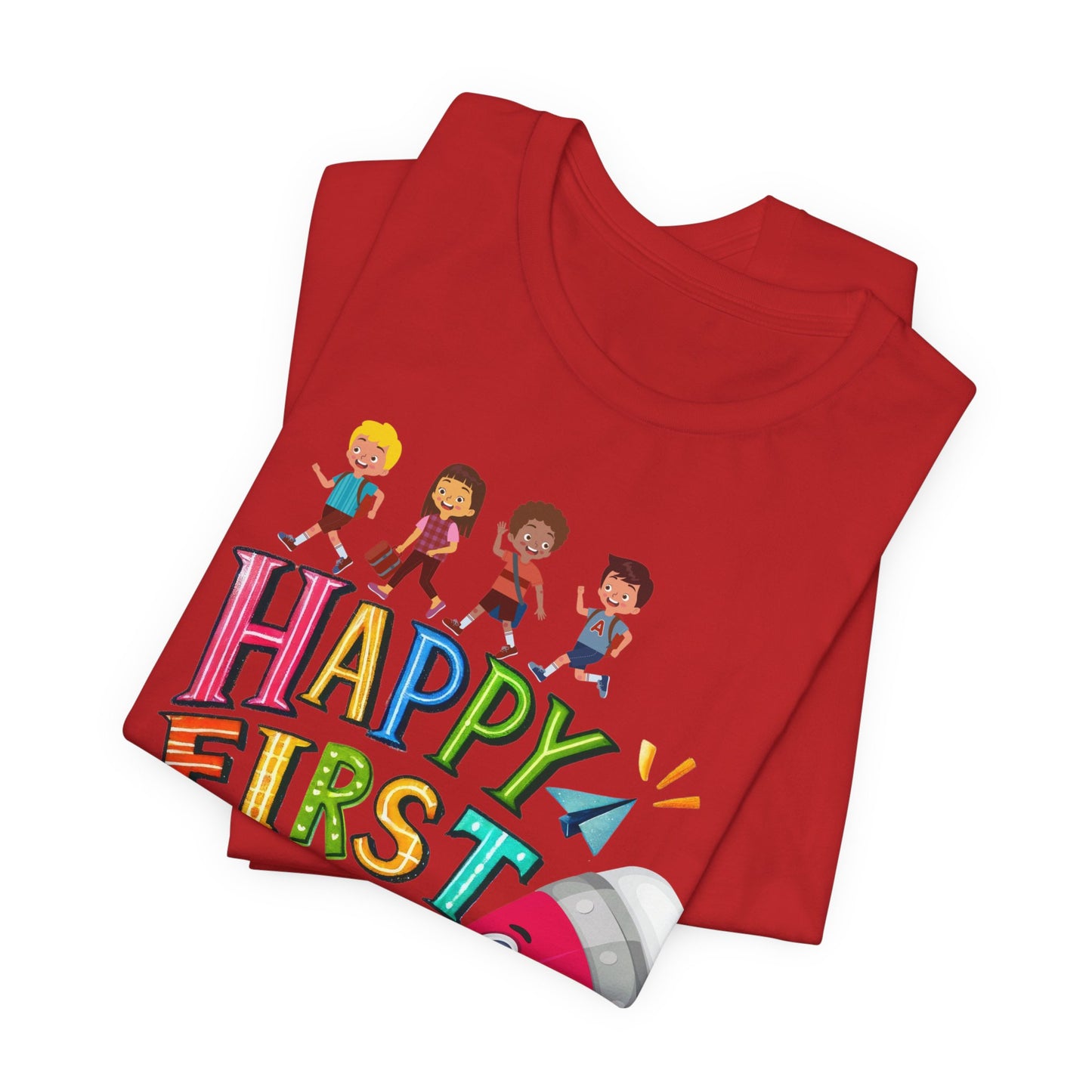 Happy First day T-Shirt, Hello Teacher T-Shirt, Back To School T-Shirt, Teach Love Inspire Teacher Shirt, Teacher Back To school unisex jersey short sleeve.First Day Vibes T-Shirt.