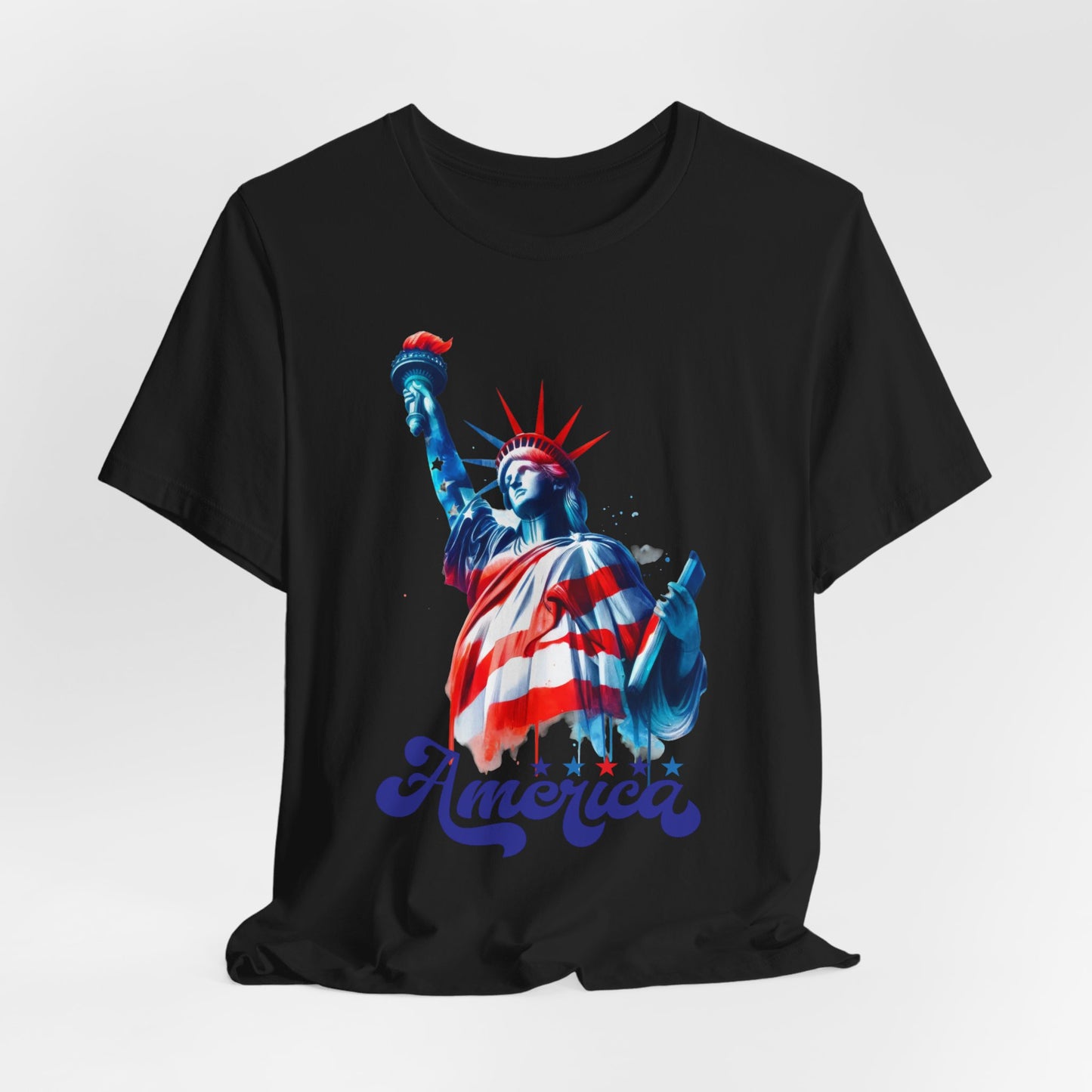 4th of July T-shirt, Sweet Land Of Liberty T-Shirt, Fourth of July unisex jersey short sleeve, America, Flag, Peace Love America. Proud To Be An American, Red White Blue.