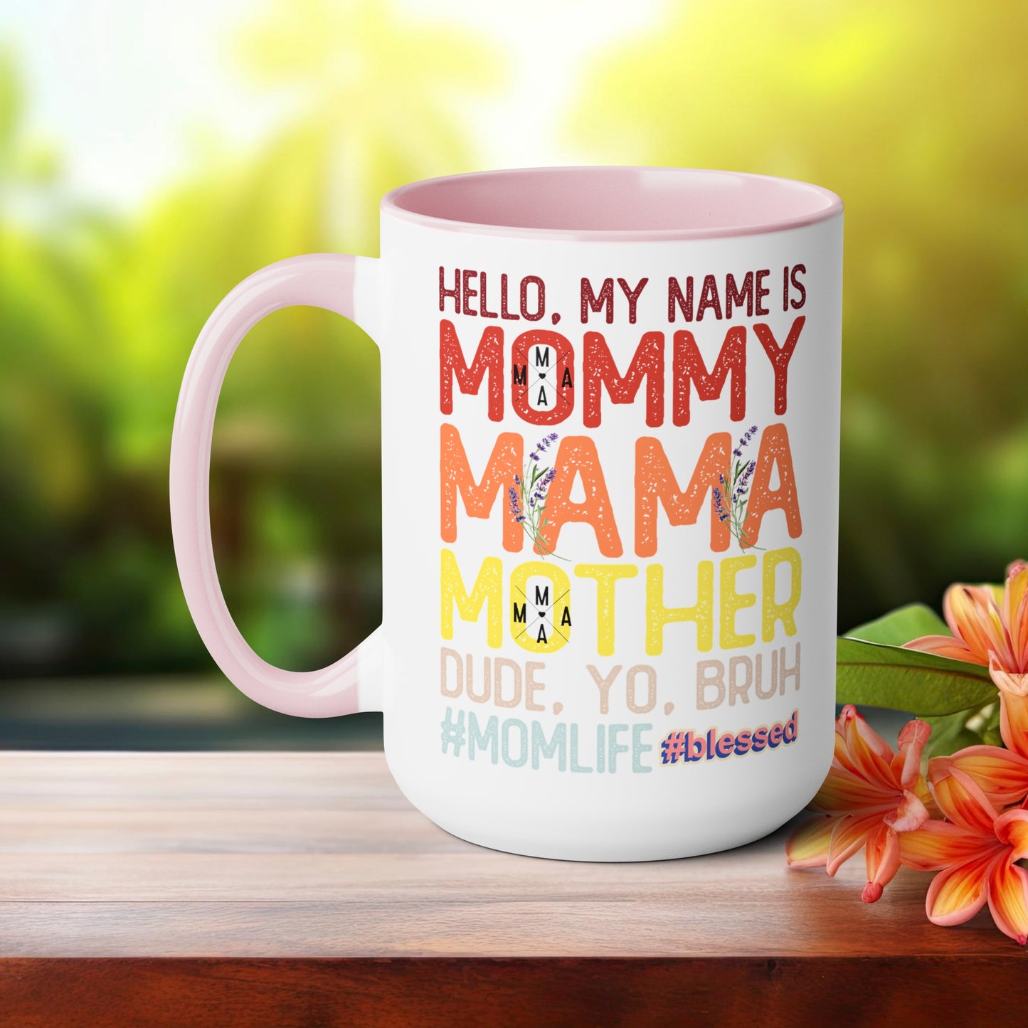 Happy Mother's dayTow-Tone Coffee Mug.15oz, Gift for mom, Mama's Coffee Mug