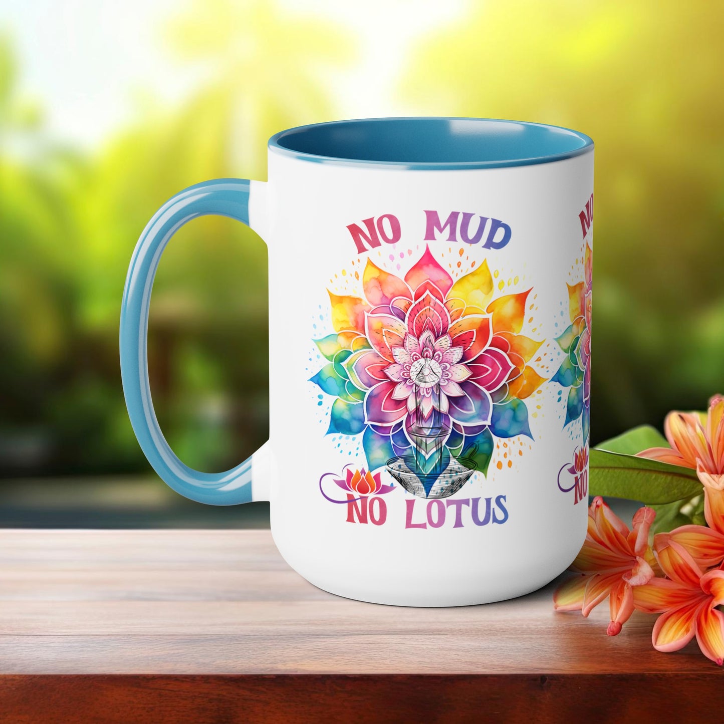 No Mud No Lotus Yoga Coffee Mug, Cute Yoga Coffee Mug, Yoga lovers Coffee Mug, Yoga Instructor Gift, Gift For Yoga lover, Gift For Yogi.