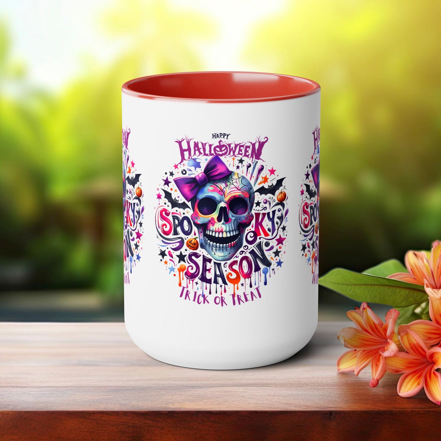 Spooky Season Halloween Coffee Mug, Halloween Coffee Mug, Trick or Treat Halloween Coffee Mug, Cute Skeleton Coffee Mug, Spooky Vibes Halloween Coffee Mug.