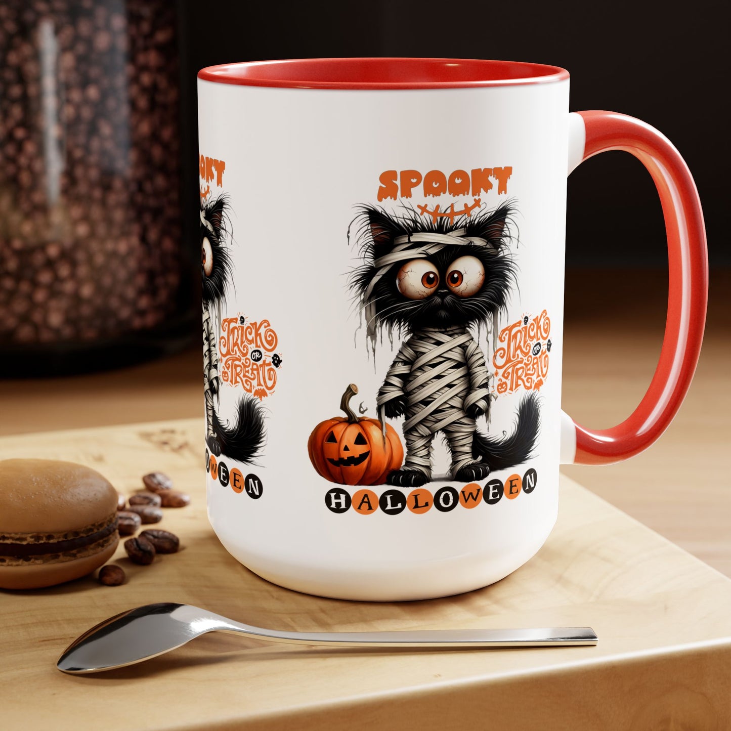 Spooky Halloween Coffee Mug,  Let's Go Halloween Coffee Mug, Trick or Treat Halloween Coffee Mug, Cute Ghost Coffee Mug, Spooky Season Halloween Coffee Mug.