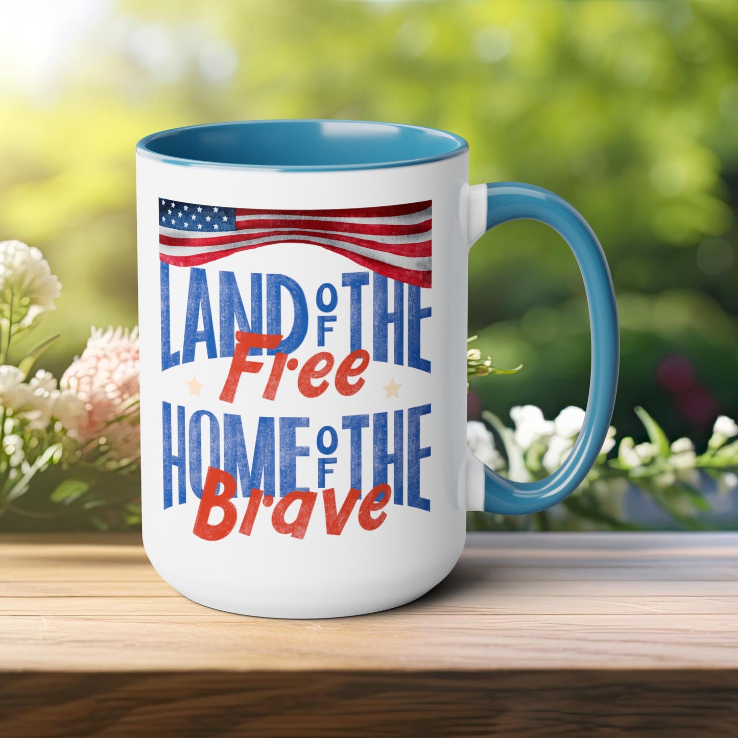 Happy 4th Of July Two -Tone Coffee Mug.15oz.