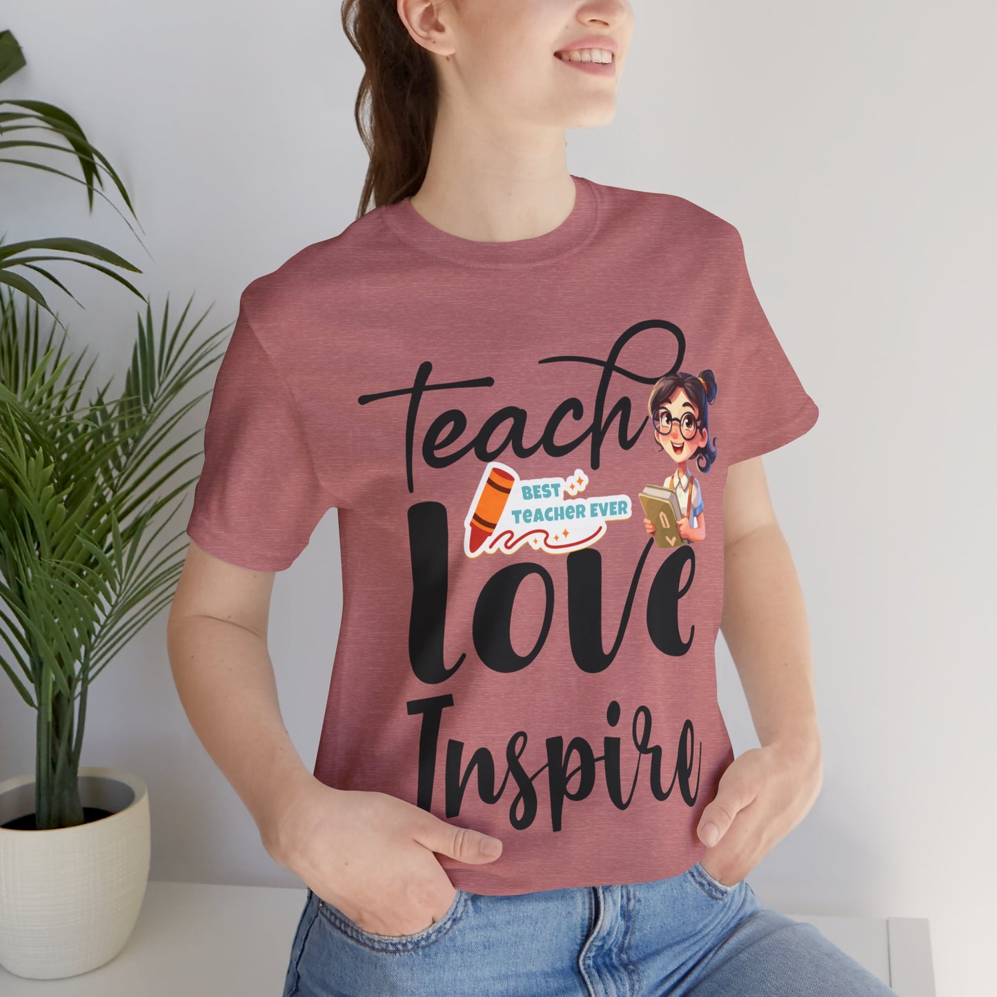 Teach Love Inspire T-shirt, Hello Teacher T-Shirt, Back To School T-Shirt, Teach Love Inspire Teacher Shirt, Teacher Back To school unisex jersey short sleeve.First Day Vibes T-Shirt.
