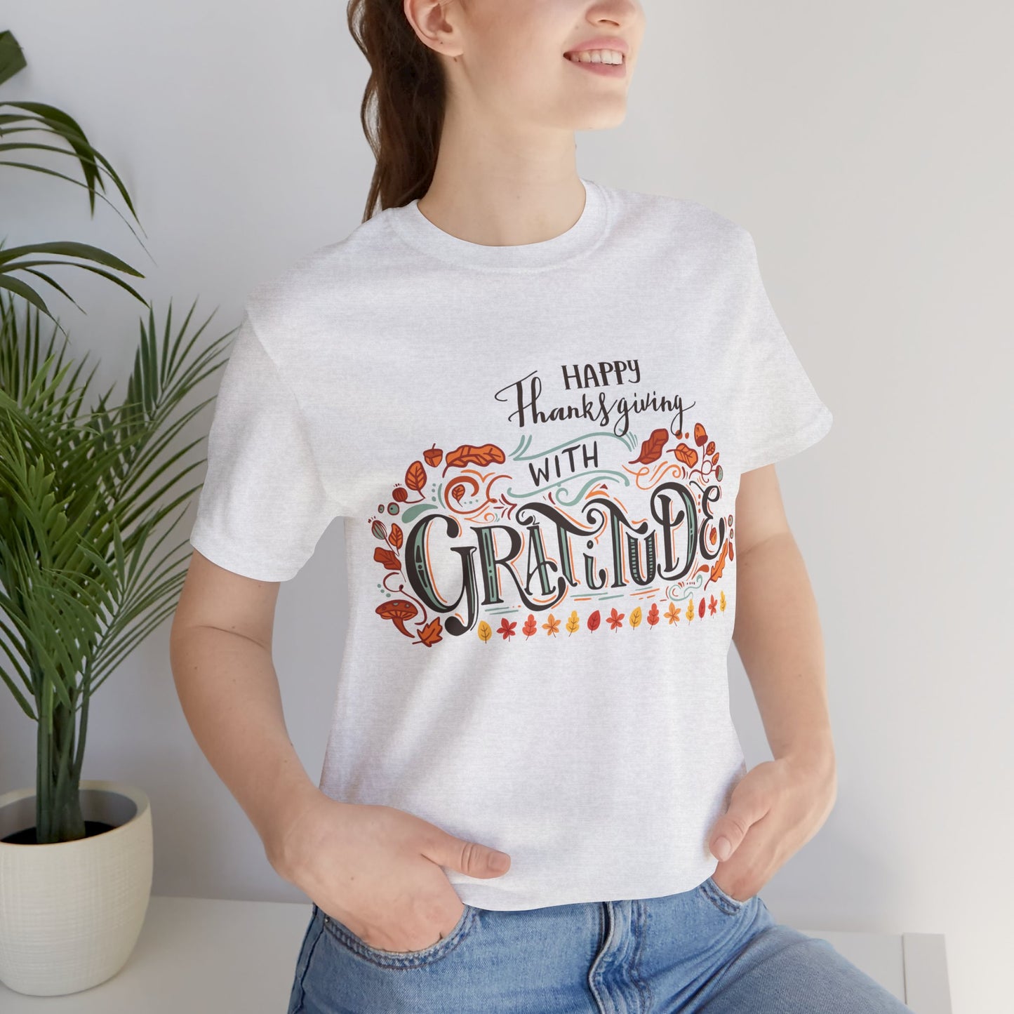 Happy Thanksgiving With Gratitude T-shirt, Happy thanksgiving 2024 T-shirt, Thanksgiving Gift,Turkey Shirt, Family Thanksgiving, Holiday Outfit.