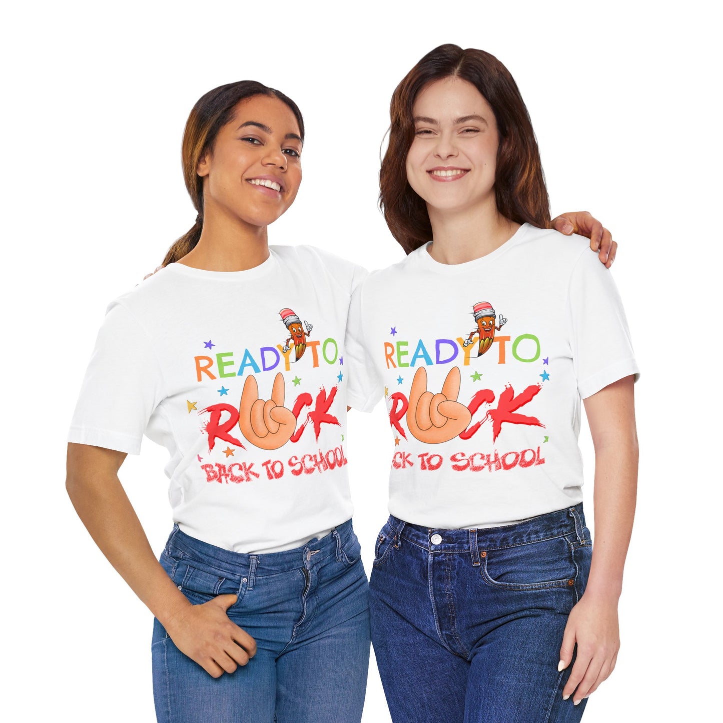 Ready To Rock T-Shirt, Back To School T-Shirt, Teach Love Inspire Teacher Shirt, Teacher Back To school unisex jersey short sleeve.First Day Vibes T-Shirt.