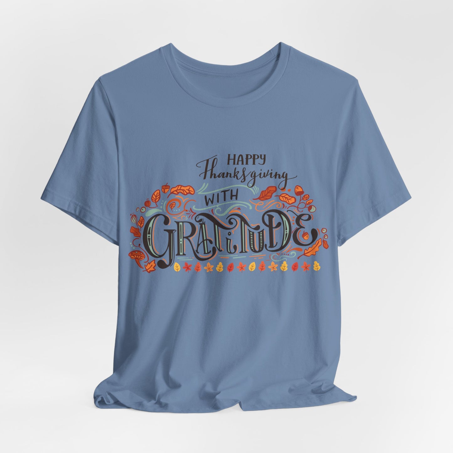 Happy Thanksgiving With Gratitude T-shirt, Happy thanksgiving 2024 T-shirt, Thanksgiving Gift,Turkey Shirt, Family Thanksgiving, Holiday Outfit.