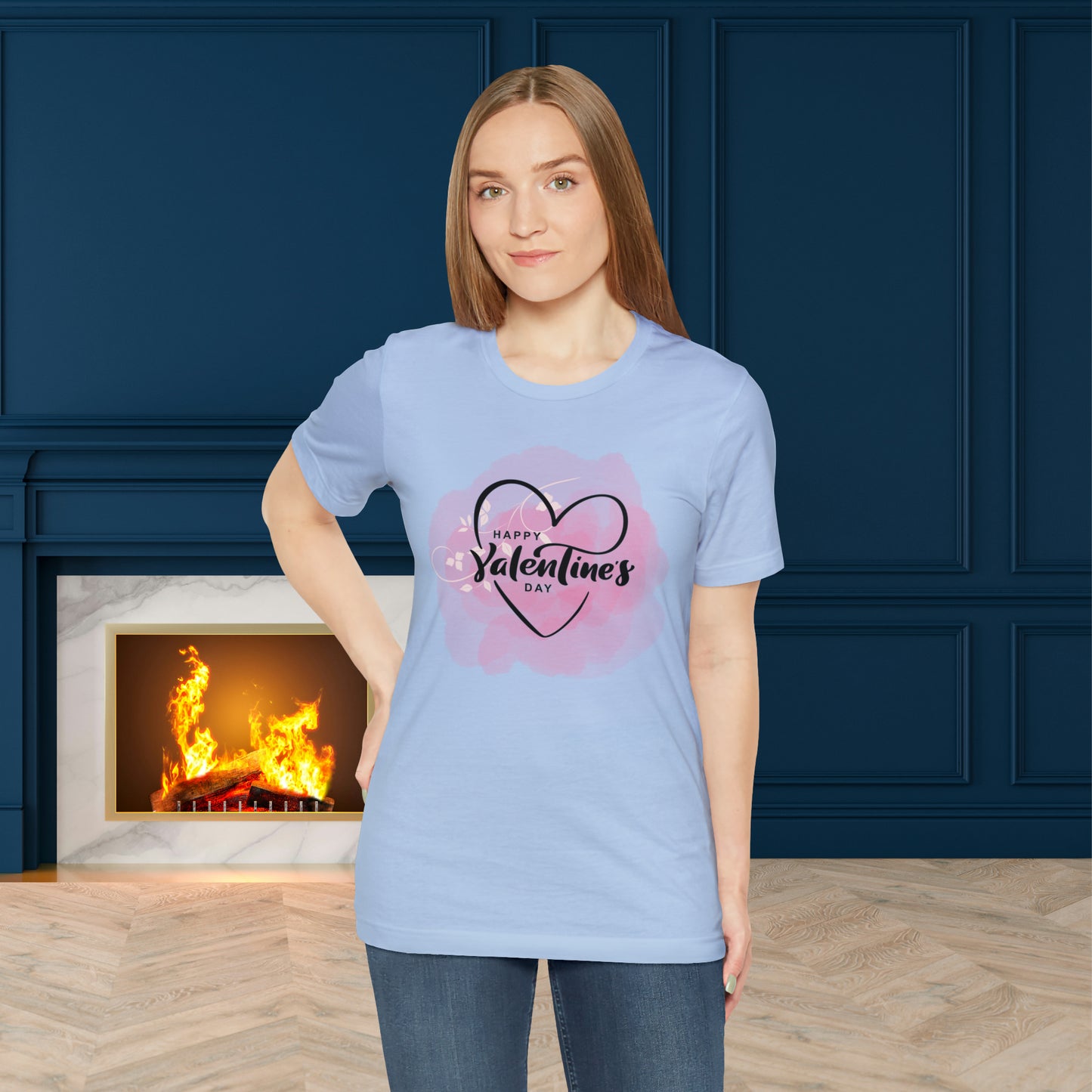 Happy valentines day Unisex Jersey Short Sleeve Tee