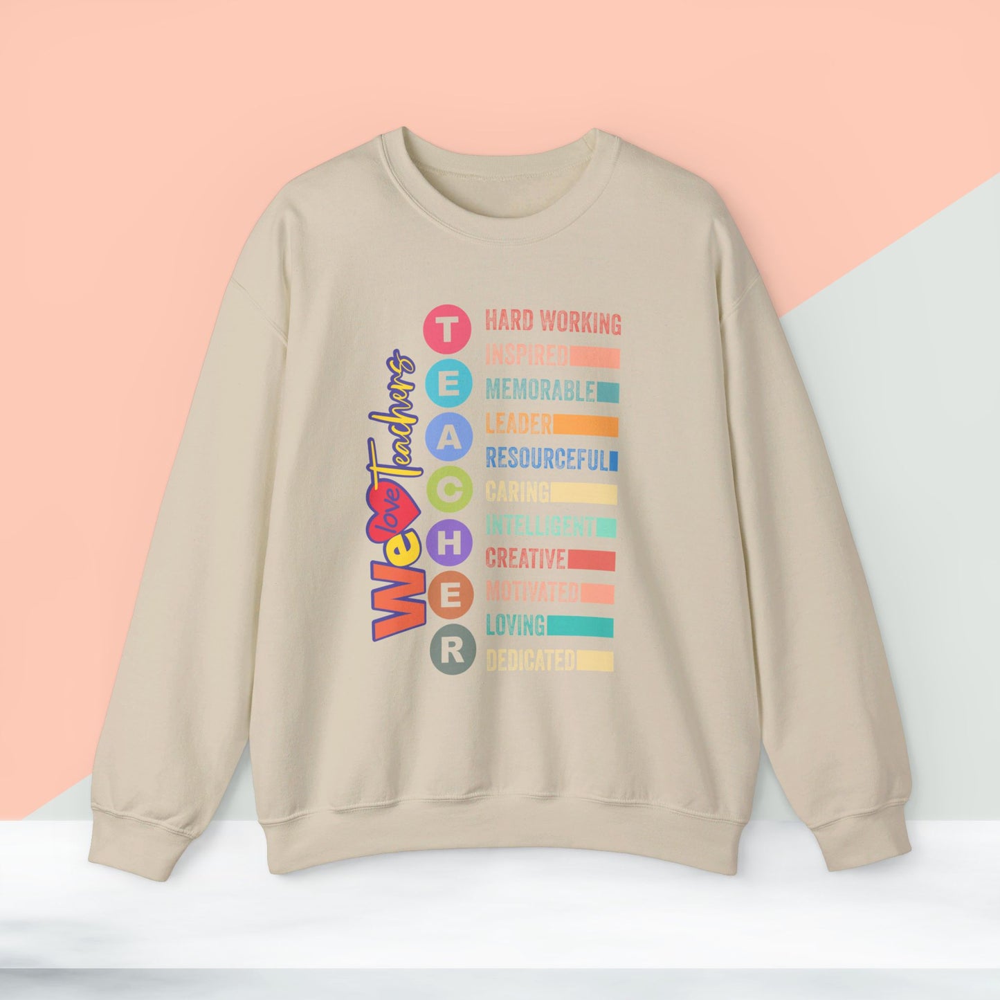 Back To school unisex heavy blend crewneck sweatshirt, We Love Teachers Sweatshirt,Teacher Back To school  Sweatshirt. First Day Vibes Sweatshirt.