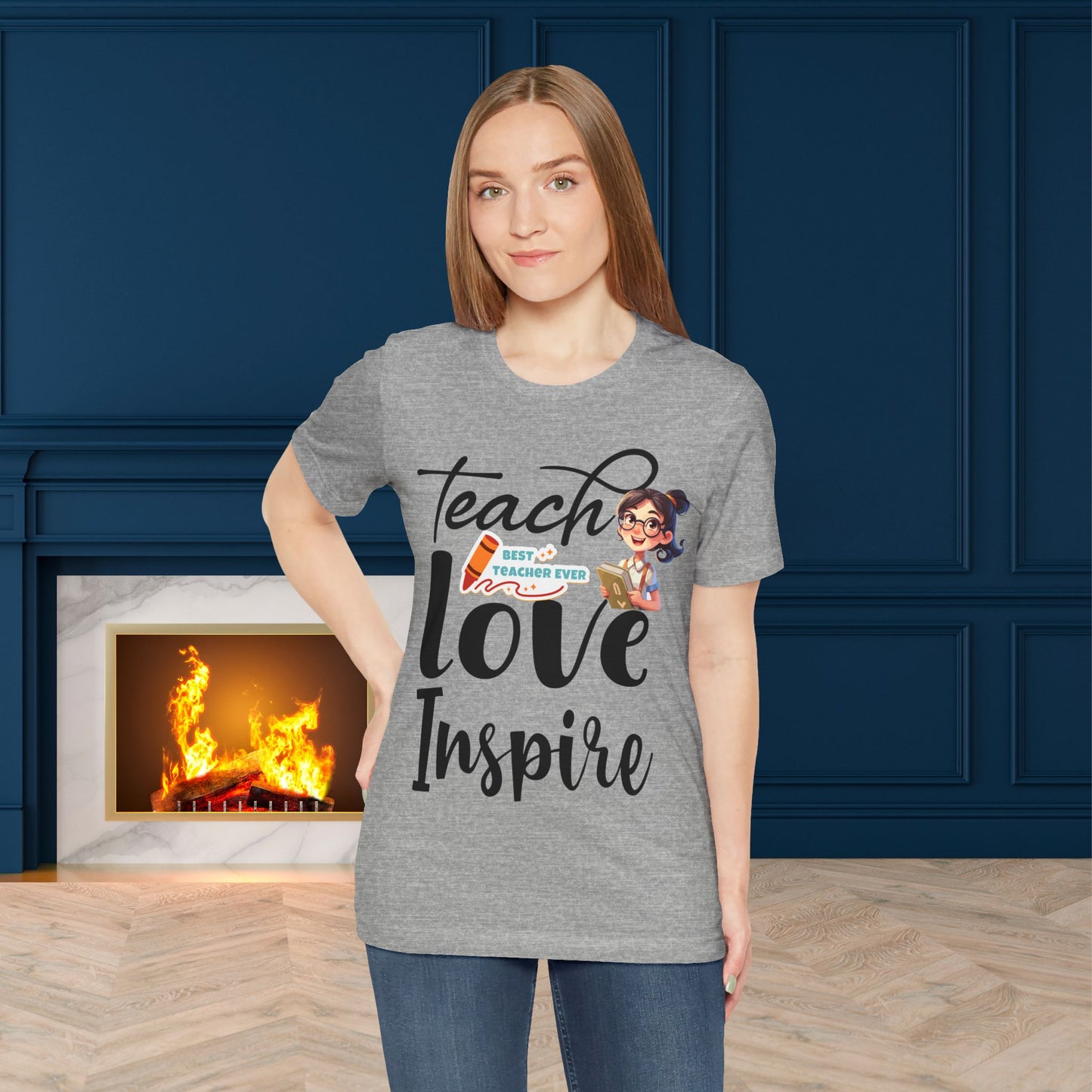 Teach Love Inspire T-shirt, Hello Teacher T-Shirt, Back To School T-Shirt, Teach Love Inspire Teacher Shirt, Teacher Back To school unisex jersey short sleeve.First Day Vibes T-Shirt.