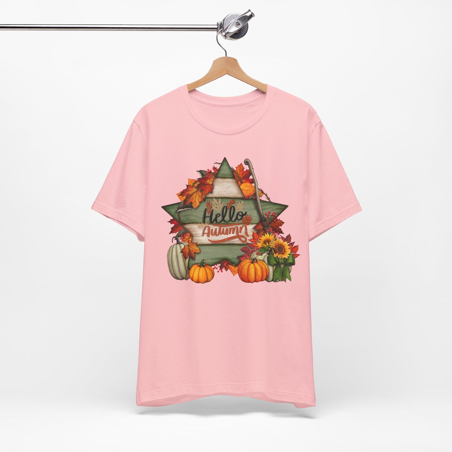 Hello Autumn Thanksgiving T-shirt, Happy thanksgiving 2024 T-shirt, Thanksgiving Gift,Turkey Shirt, Family Thanksgiving, Holiday Outfit.