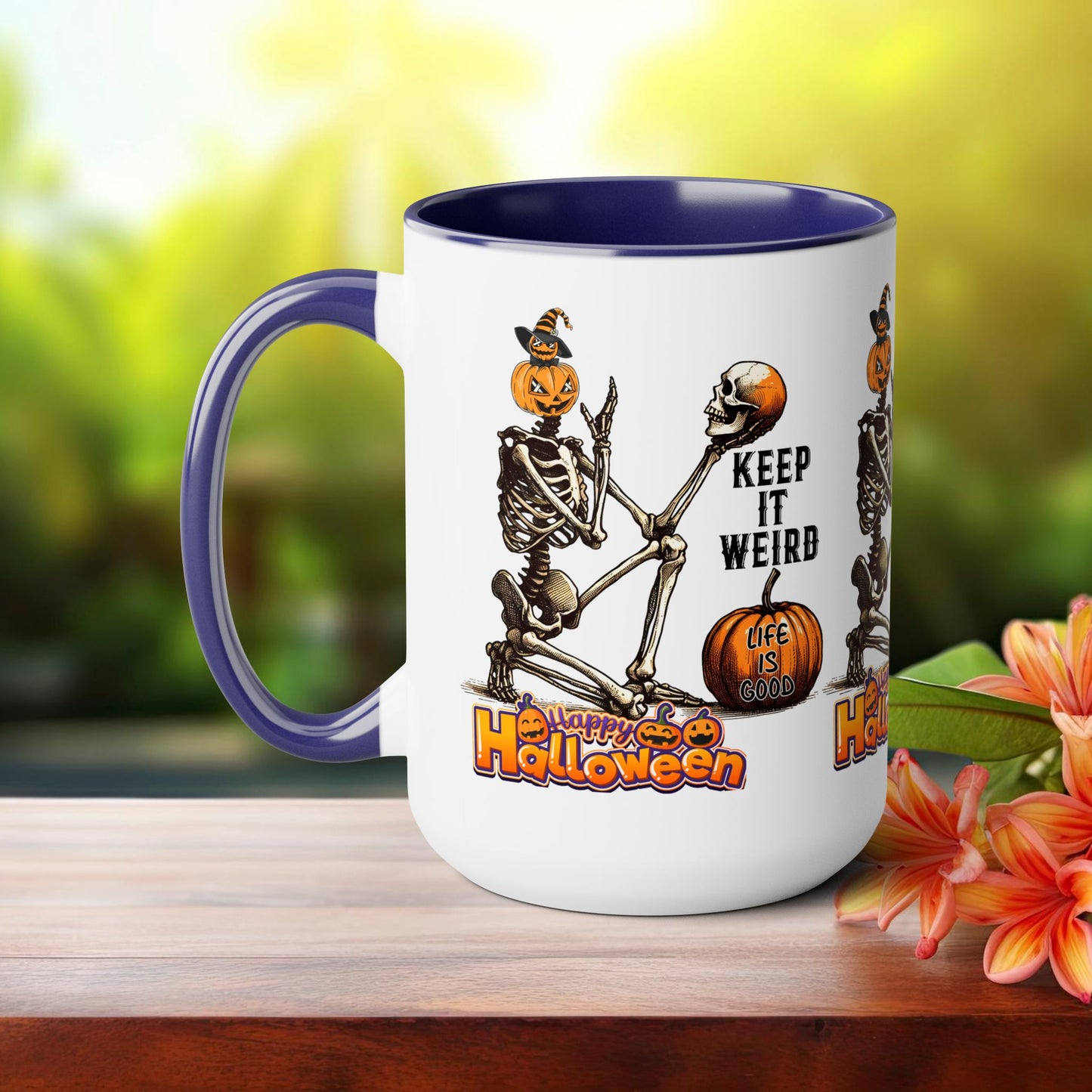 Keep It Weird Halloween Coffee Mug, Beware Halloween Coffee Mug, Trick or Treat Halloween Coffee Mug, Cute Skeleton Coffee Mug, Spooky Season Halloween Coffee Mug.