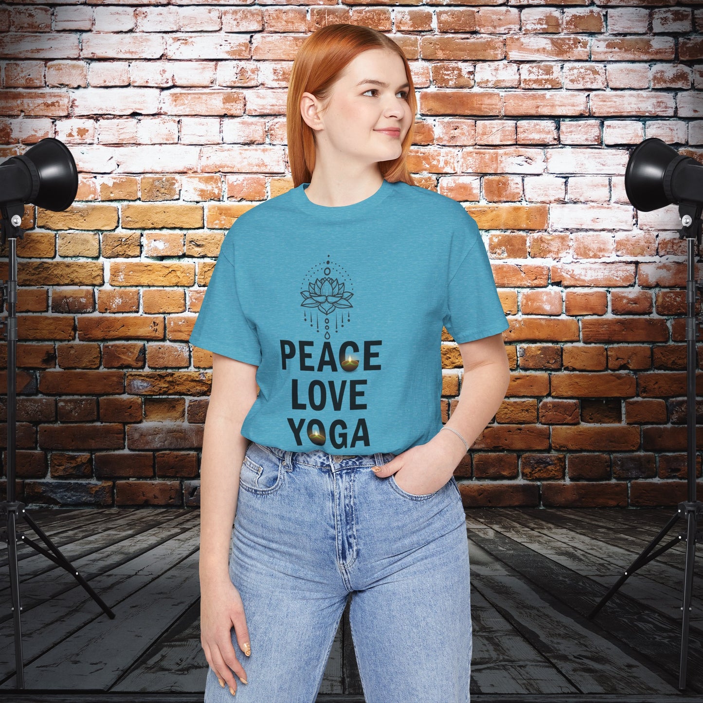 Peace Love Yoga T-Shirt, Cute Yoga workout Shirt, Yoga lovers T-shirt, Yoga Instructor Gift, Gym shirt, Gift For Yoga lover, Gift For Yogi.