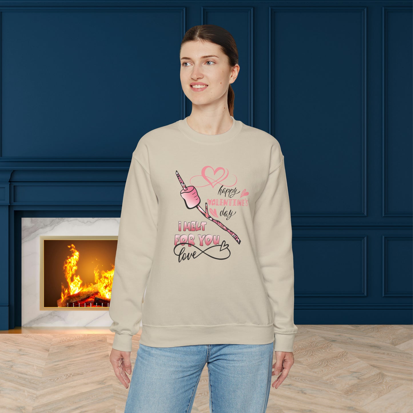 Happy valentines day Unisex Heavy Blend™ Crewneck Sweatshirt