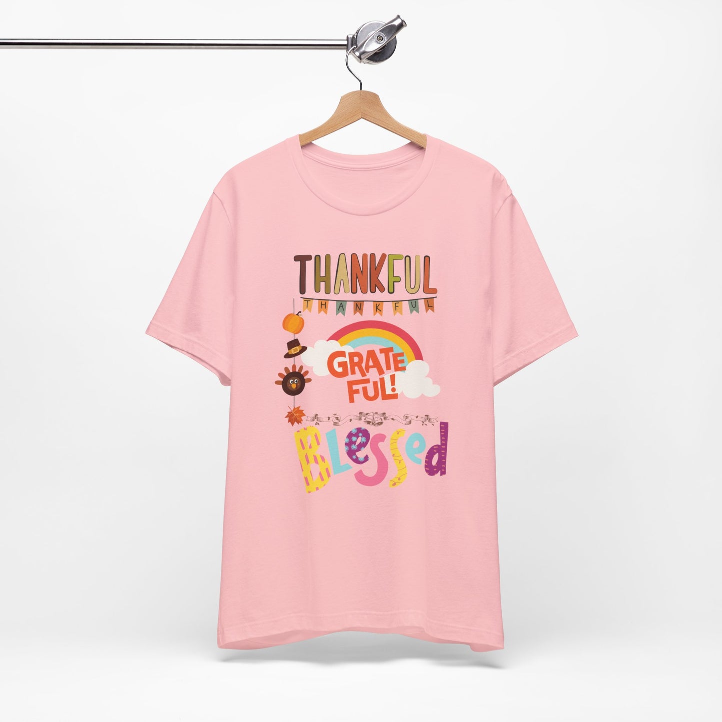 Thankful Grateful Blessed T-shirt, Happy Thanksgiving T-shirt, Happy thanksgiving 2024 T-shirt, Thanksgiving Gift,Turkey Shirt, Family Thanksgiving, Holiday Outfit.