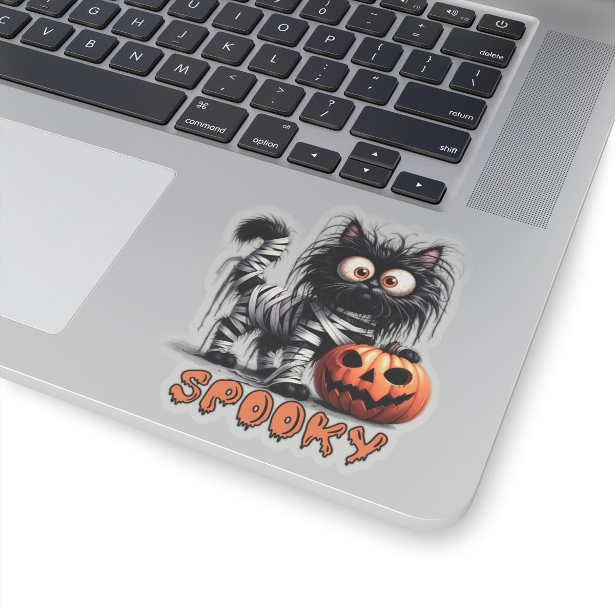 Spooky Kiss-Cut Stickers, Happy Halloween Kiss-Cut Stickers, Spooky Season Kiss-Cut Stickers, Cute Cat Halloween Kiss-Cut Stickers.