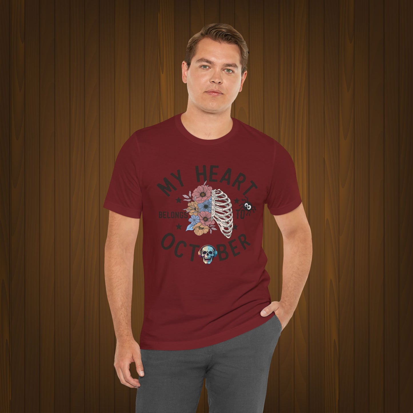 My Heart Belongs To October Halloween T-shirt, Happy Halloween T-shirt, Trick Or Treat T-shirt, Halloween T-shirt, Cool Halloween T-shirt, Spooky T-shirt,