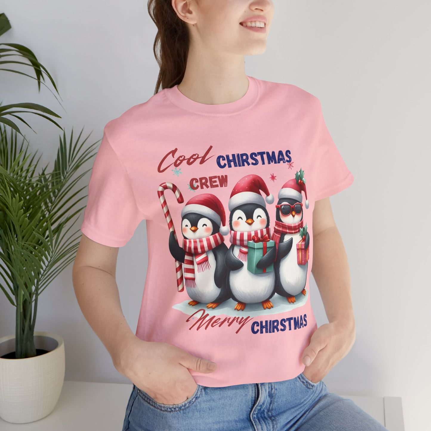 Cool Christmas Crew Unisex Tee, Christmas Shirt, Christmas Outfit, Merry Christmas T-shirt, Merry Christmas 2024 T-shirt, Christmas Gift, Family Holiday Outfit.