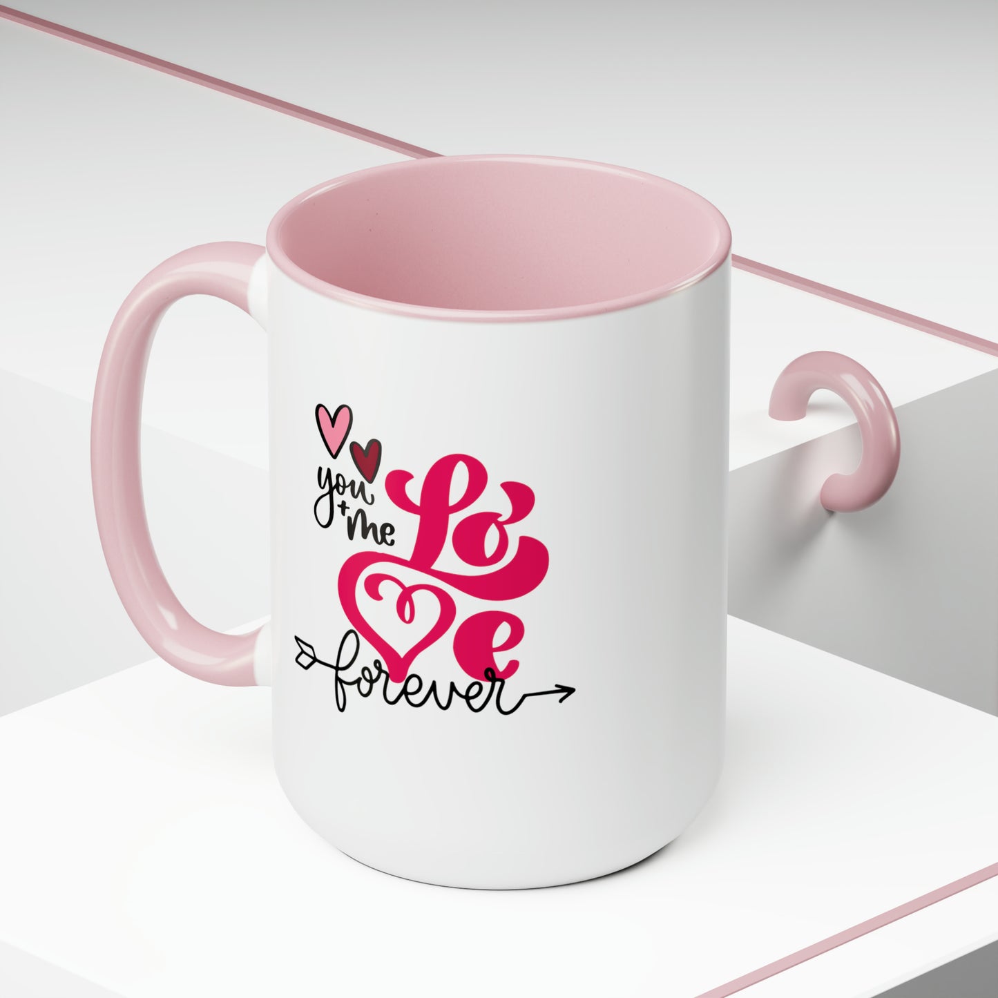 Happy valentines day Two-Tone Coffee Mugs, 15oz