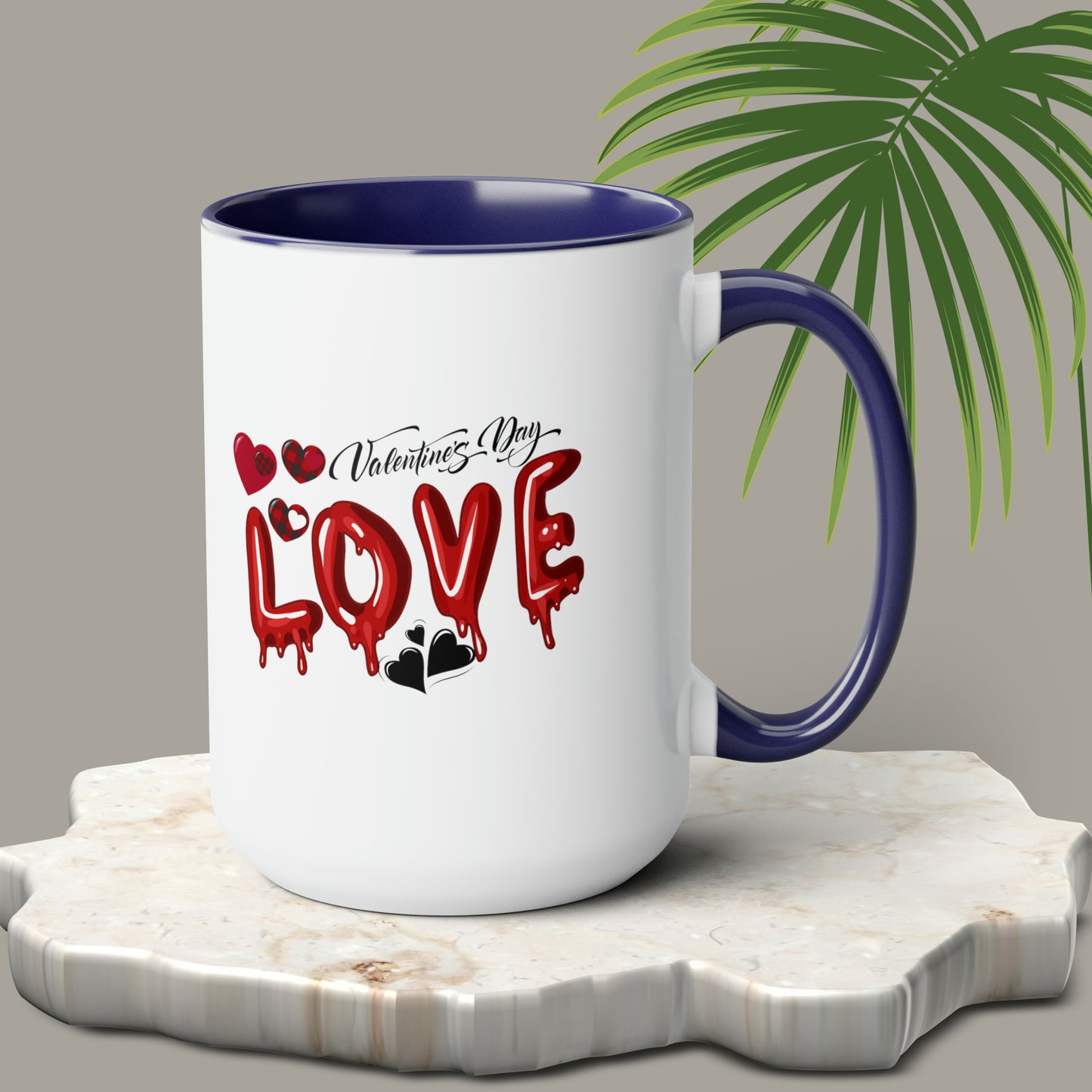 Happy valentines day Two-Tone Coffee Mugs, 15oz