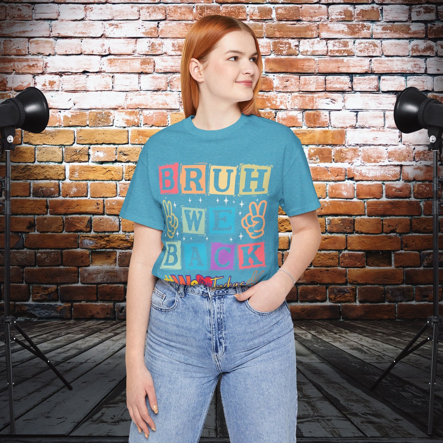 Bruh We Back T-Shirt, We Love Teachers T-Shirt, Back To School T-Shirt, Teach Love Inspire Teacher Shirt, Teacher Back To school unisex jersey short sleeve.First Day Vibes T-Shirt.