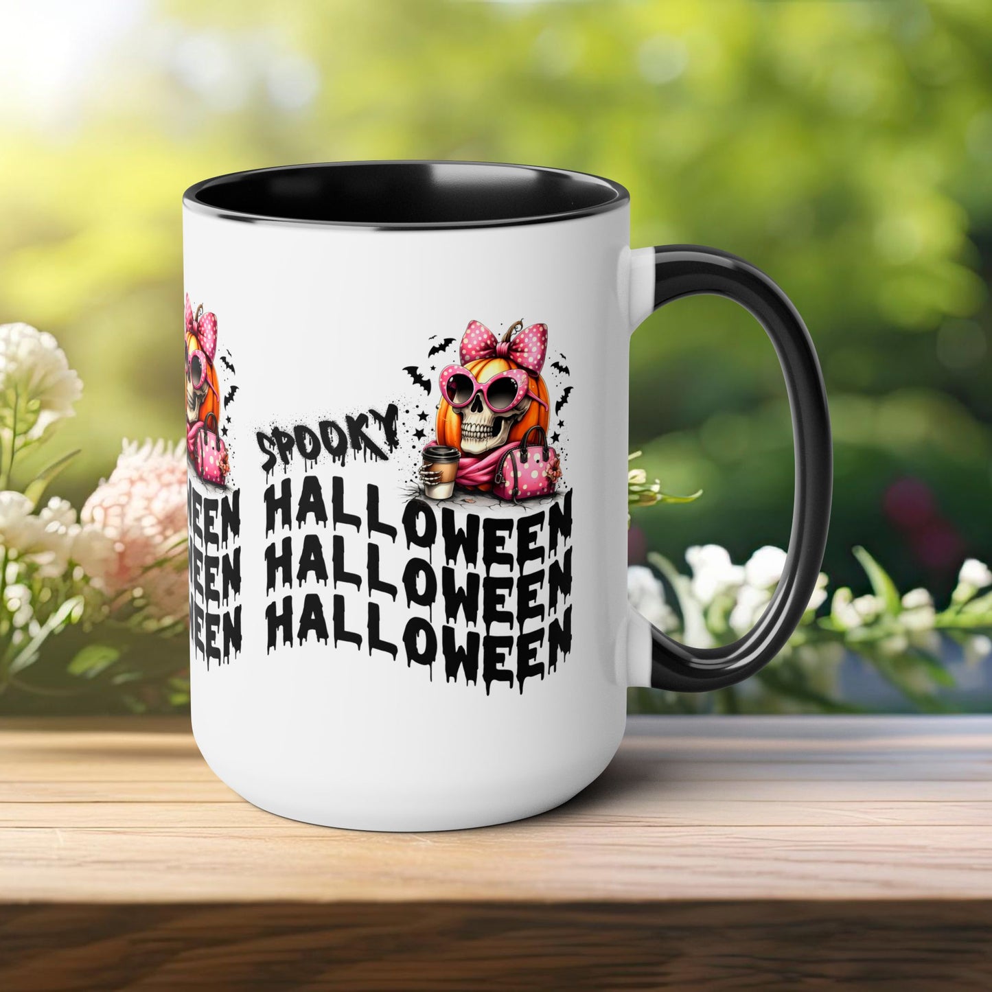 Spooky Halloween Coffee Mug, Beware Halloween Coffee Mug, Trick or Treat Halloween Coffee Mug, Cute Skeleton Coffee Mug, Spooky Season Halloween Coffee Mug.