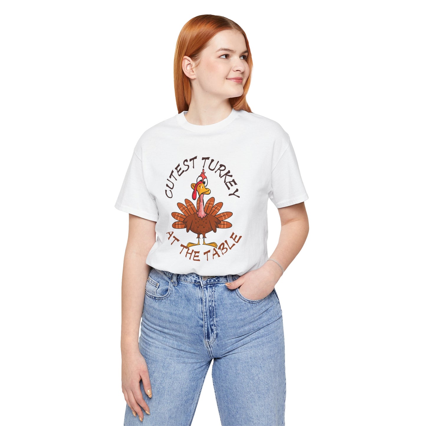 Cutest Turkey At The Table T-shirt, Happy Thanksgiving T-shirt, Happy thanksgiving 2024 T-shirt, Thanksgiving Gift,Turkey Shirt, Family Thanksgiving, Holiday Outfit.