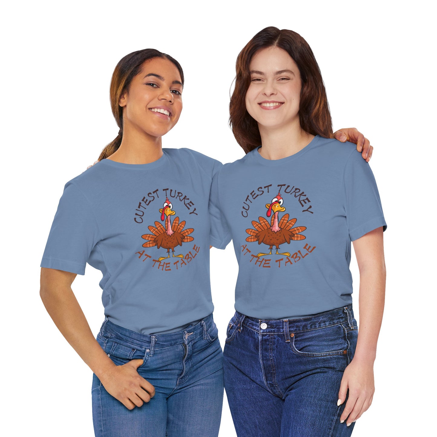 Cutest Turkey At The Table T-shirt, Happy Thanksgiving T-shirt, Happy thanksgiving 2024 T-shirt, Thanksgiving Gift,Turkey Shirt, Family Thanksgiving, Holiday Outfit.