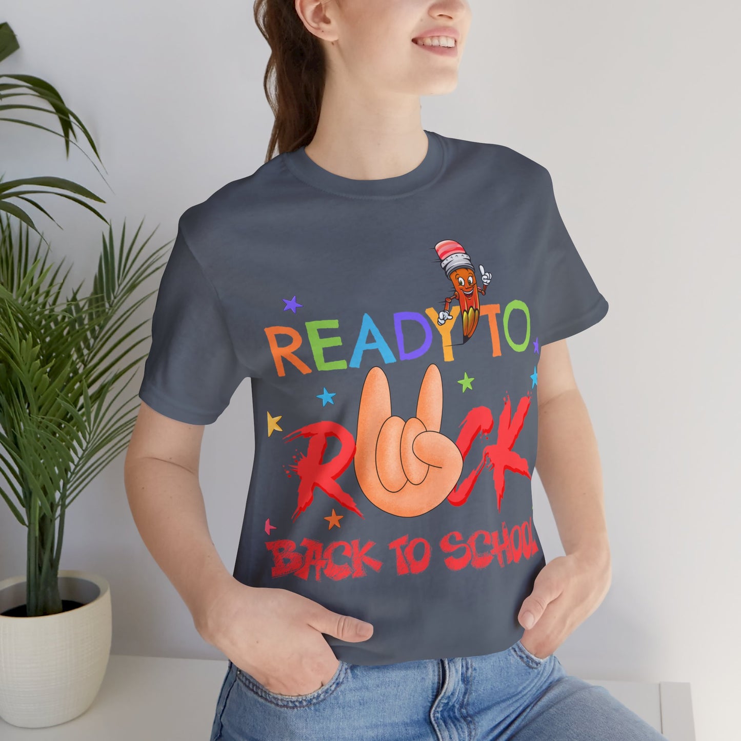 Ready To Rock T-Shirt, Back To School T-Shirt, Teach Love Inspire Teacher Shirt, Teacher Back To school unisex jersey short sleeve.First Day Vibes T-Shirt.