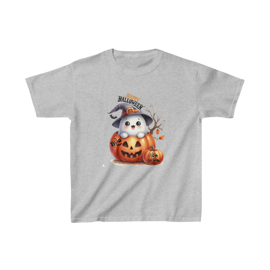 Happy Halloween Kids Shirt, Spooky Halloween Kids Heavy Cotton™ Tee, Spooky Season Kids Shirt, Spooky Vibes Shirt, Trick Or Treat Cotton T-Shirt.