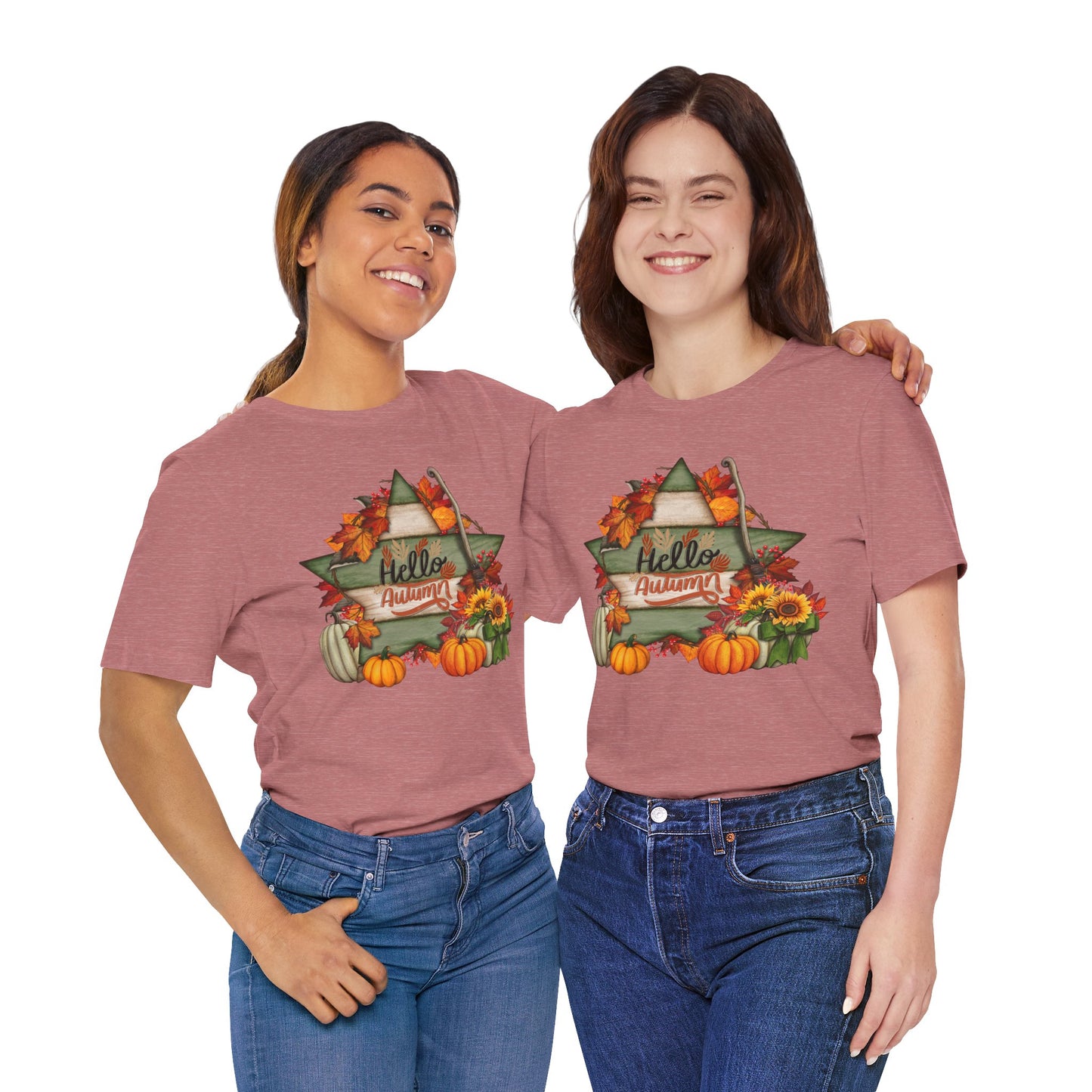 Hello Autumn Thanksgiving T-shirt, Happy thanksgiving 2024 T-shirt, Thanksgiving Gift,Turkey Shirt, Family Thanksgiving, Holiday Outfit.