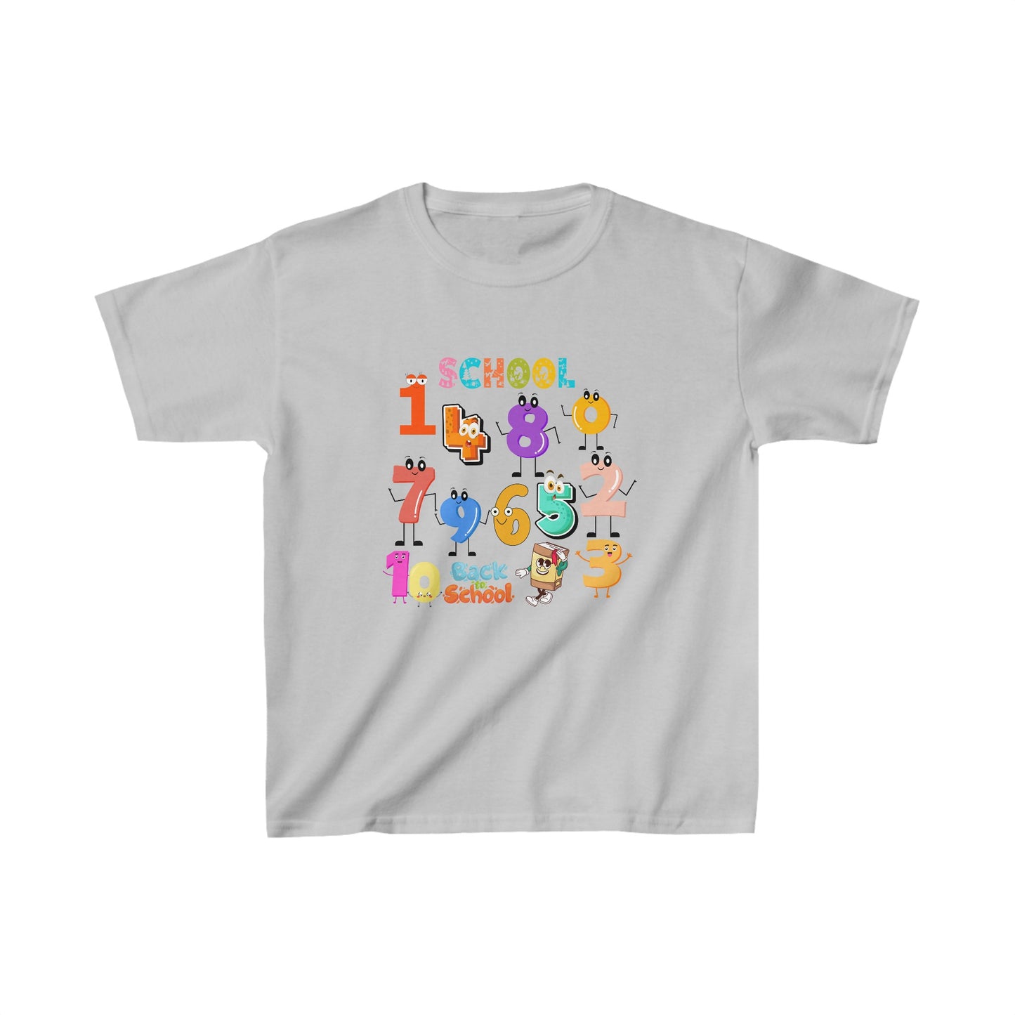 123 Back To School Kids Heavy Cotton™ Tee, Back to school Kids Shirt, 1st Day Of School Shirt, Back To School Cotton T-Shirt.
