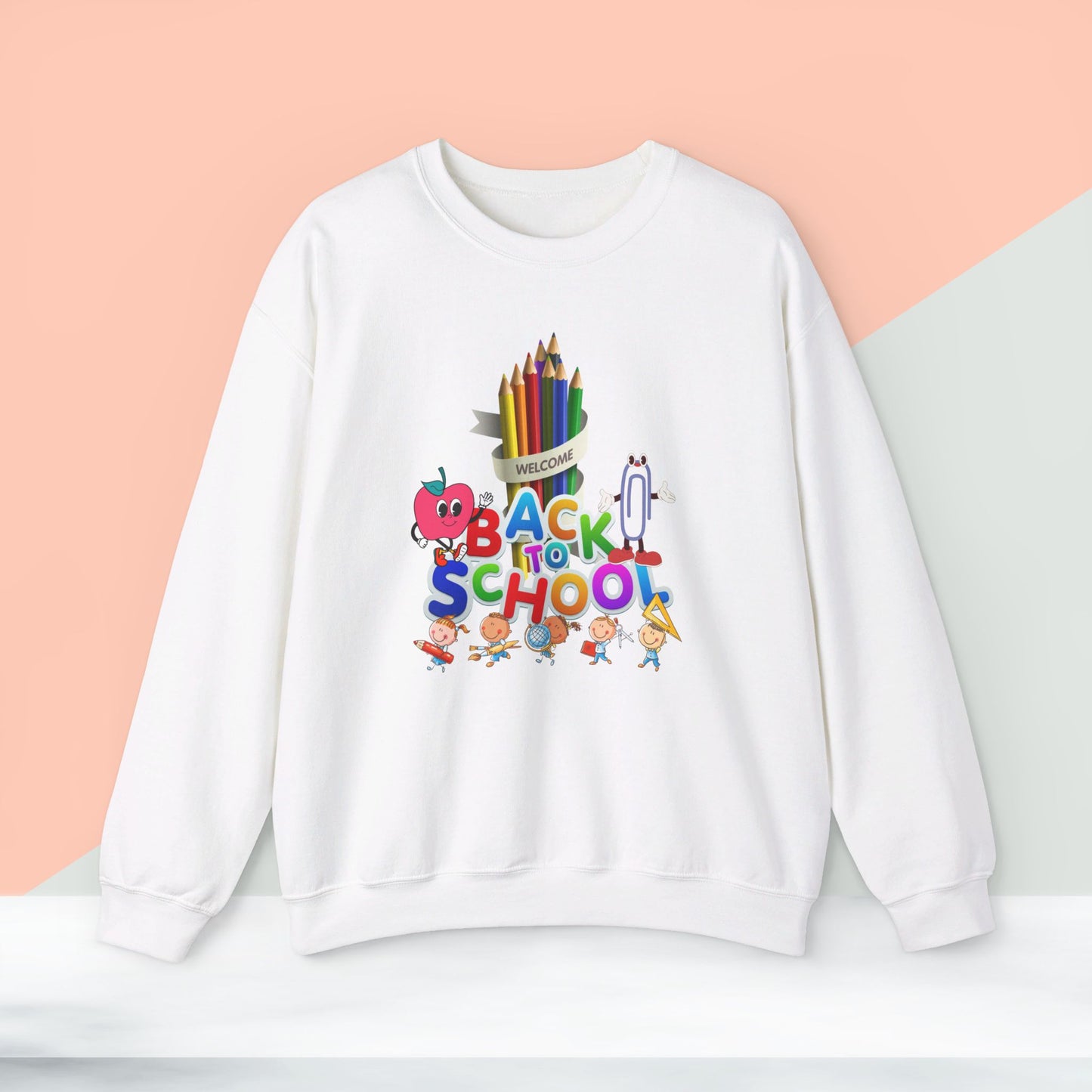 Back To school unisex heavy blend crewneck sweatshirt, We Love Teachers Sweatshirt,Teacher Back To school  Sweatshirt. First Day Vibes Sweatshirt.