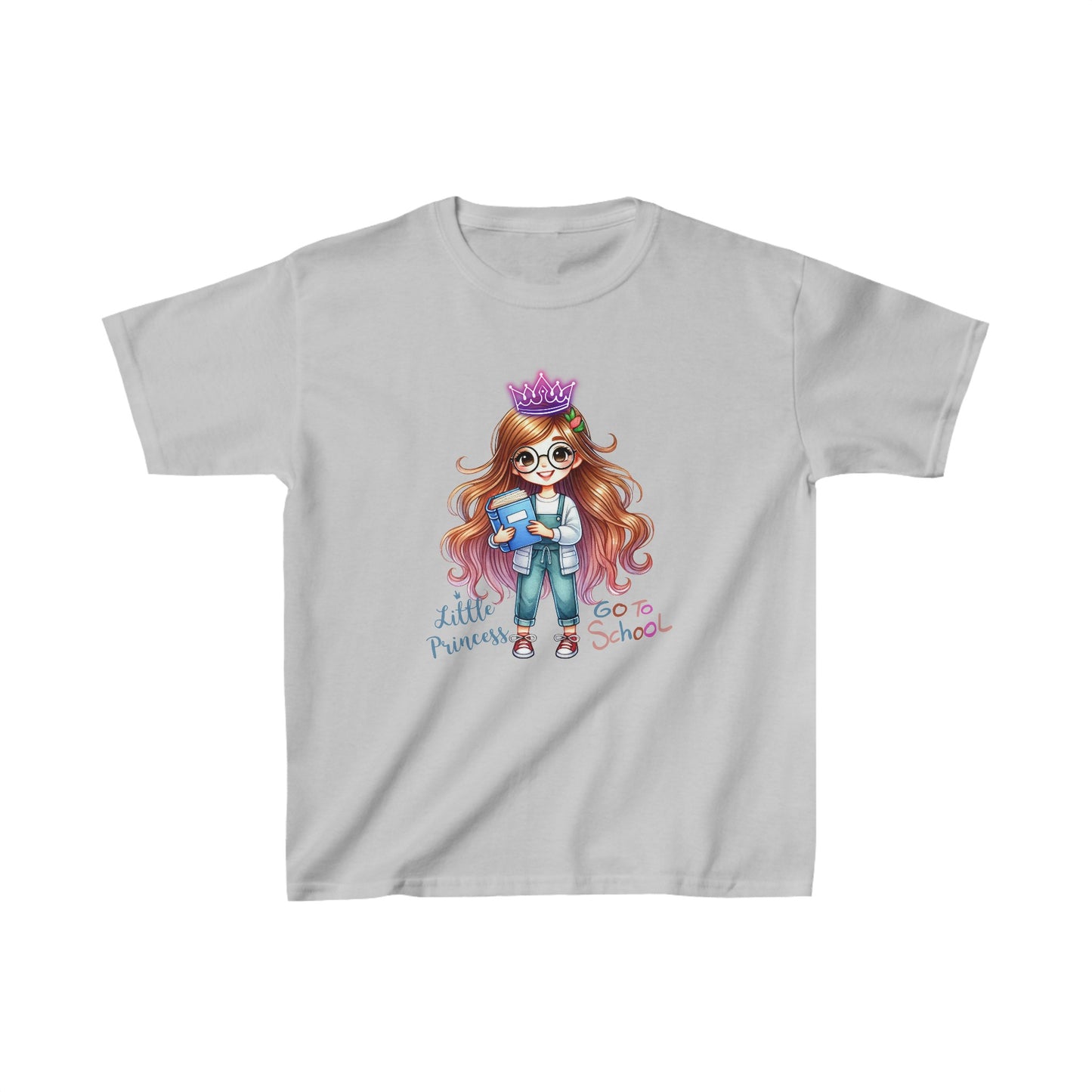 Little Princess Back To School Kids Heavy Cotton™ Tee, Back to school Kids Shirt, 1st Day Of School Shirt, Back To School Cotton T-Shirt.