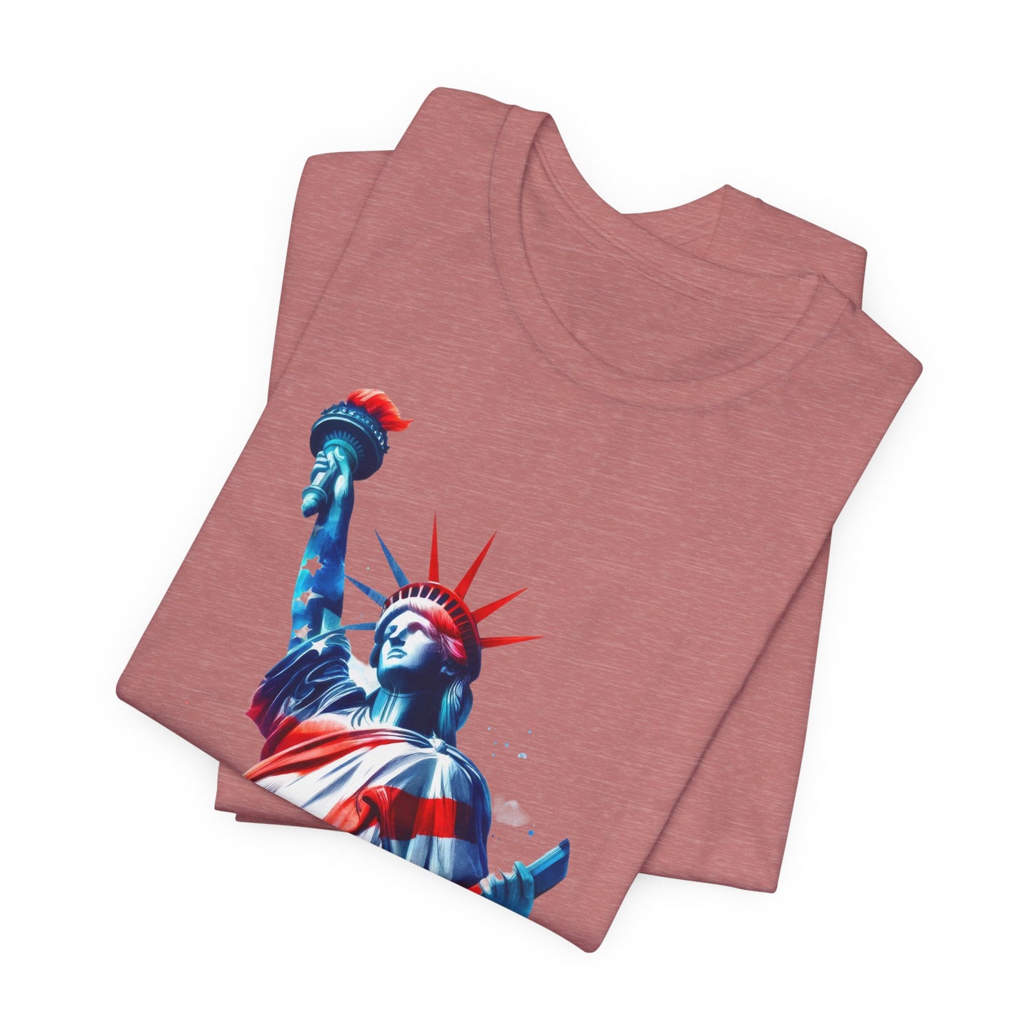 4th of July T-shirt, Sweet Land Of Liberty T-Shirt, Fourth of July unisex jersey short sleeve, America, Flag, Peace Love America. Proud To Be An American, Red White Blue.