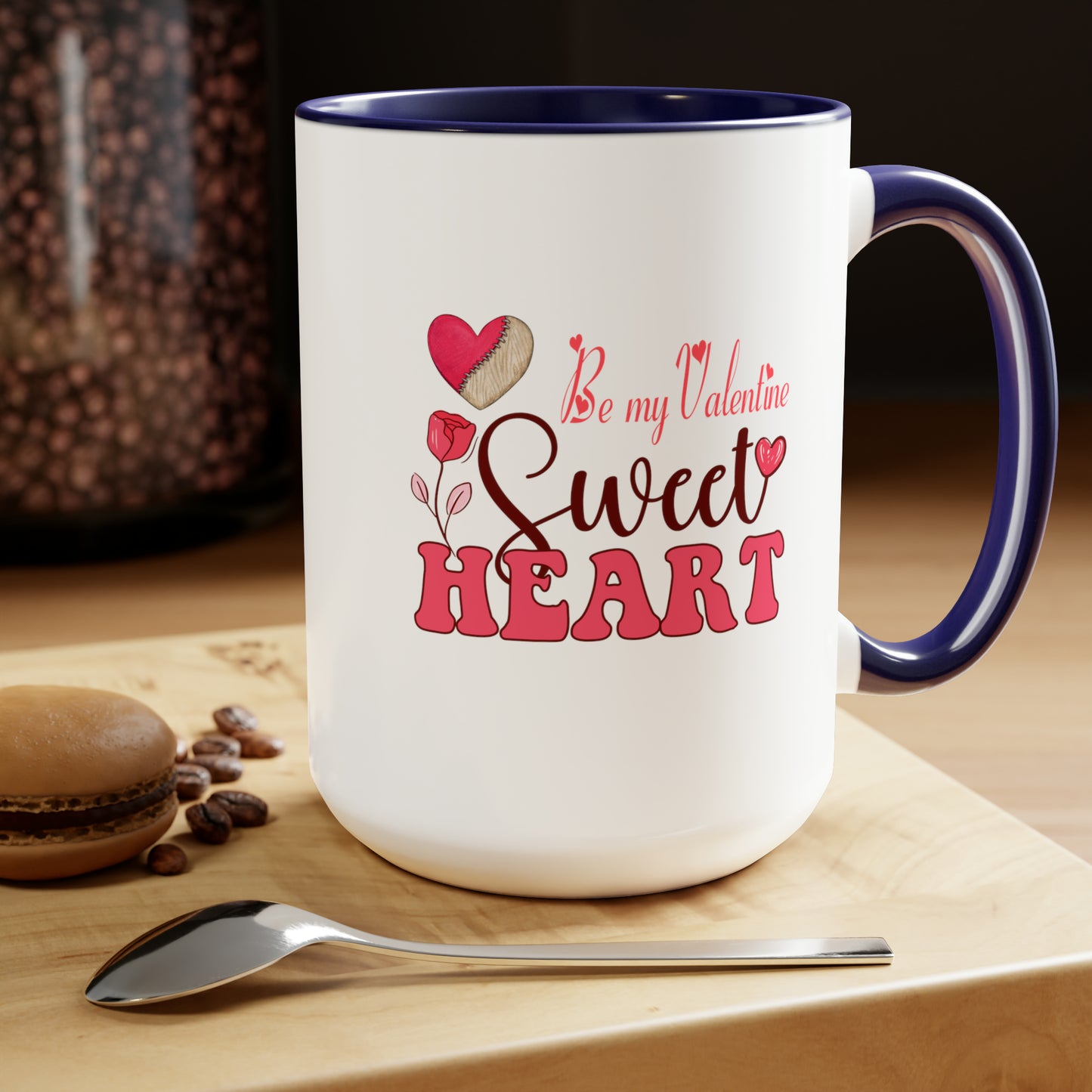 Happy valentines day Two-Tone Coffee Mugs, 15oz