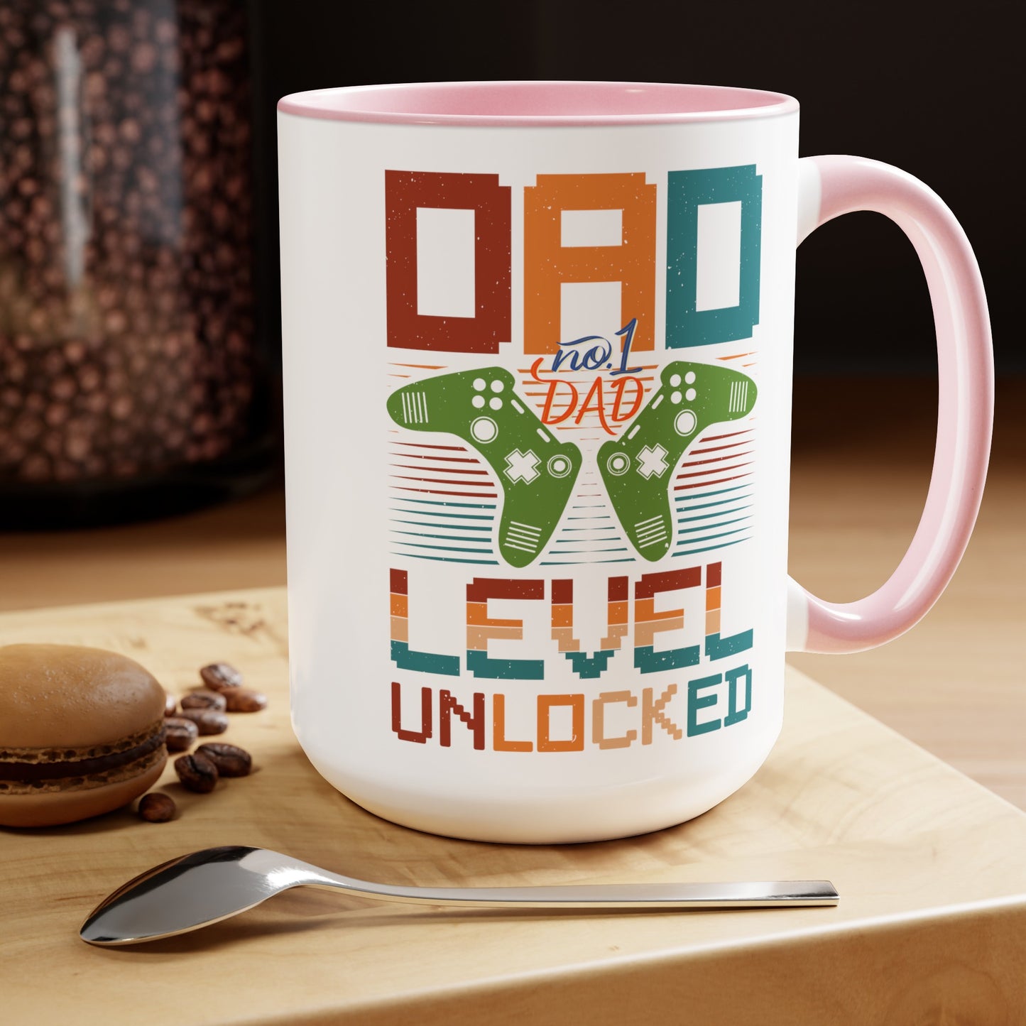 Happy father's dayTow-Tone Coffee Mug.15oz, Gift for Dad, Daddy's Coffee Mug