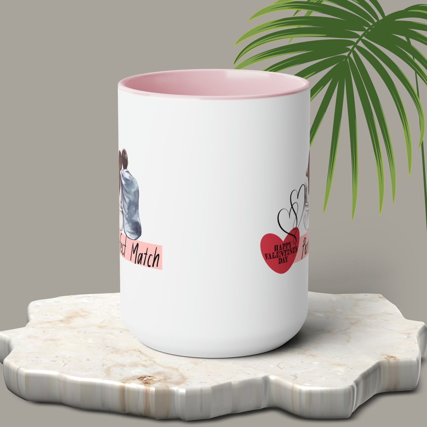 Happy valentines day Two-Tone Coffee Mugs, 15oz