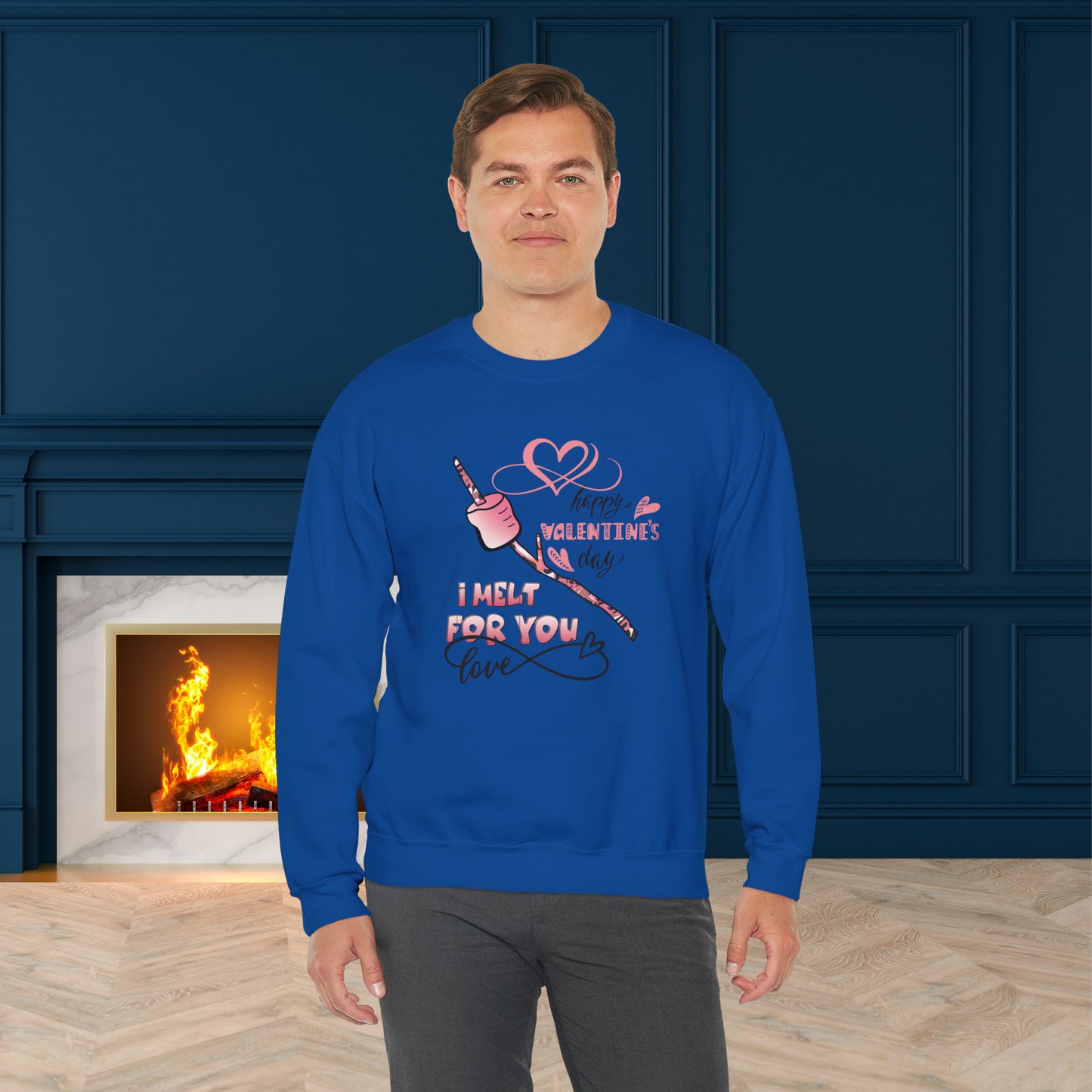 Happy valentines day Unisex Heavy Blend™ Crewneck Sweatshirt