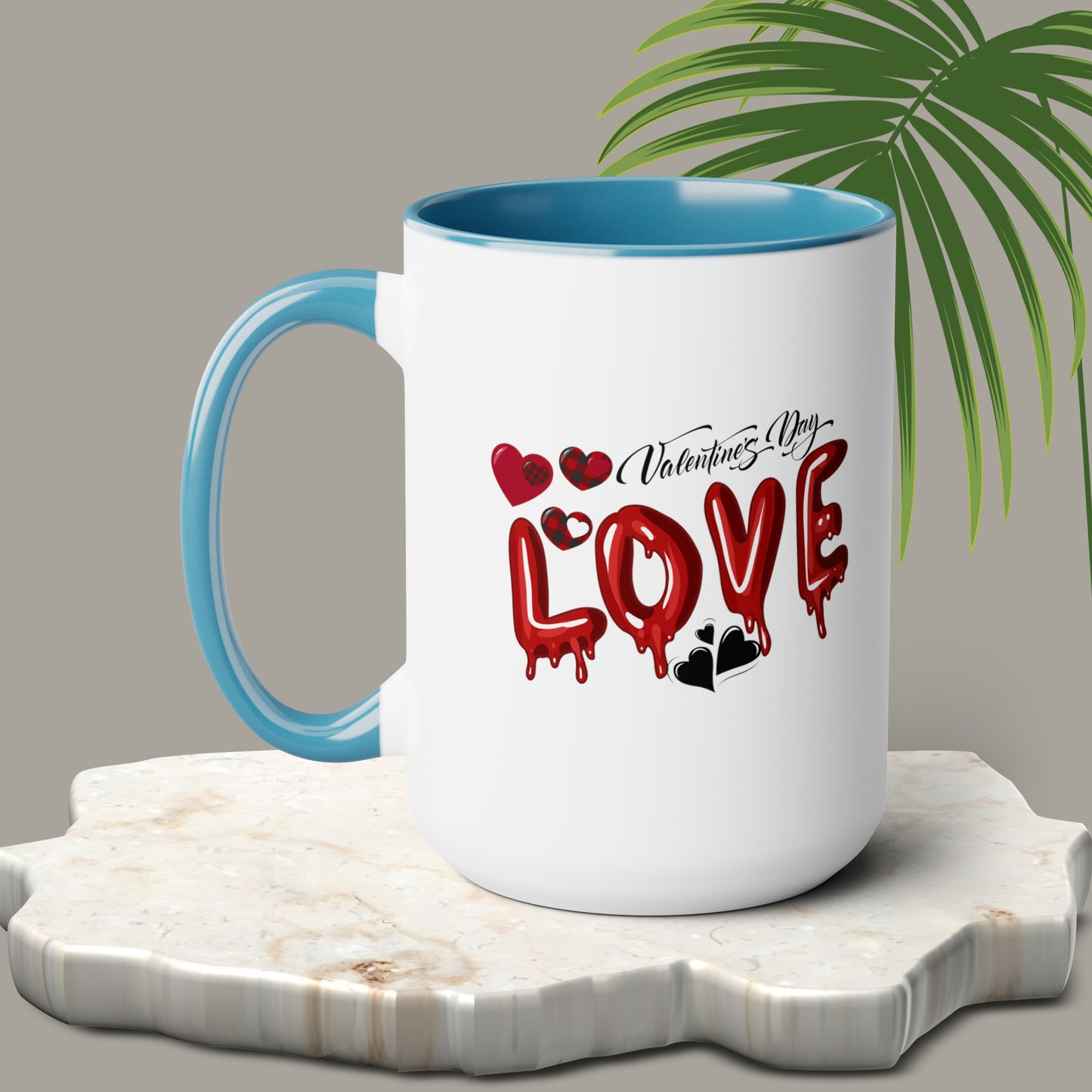 Happy valentines day Two-Tone Coffee Mugs, 15oz