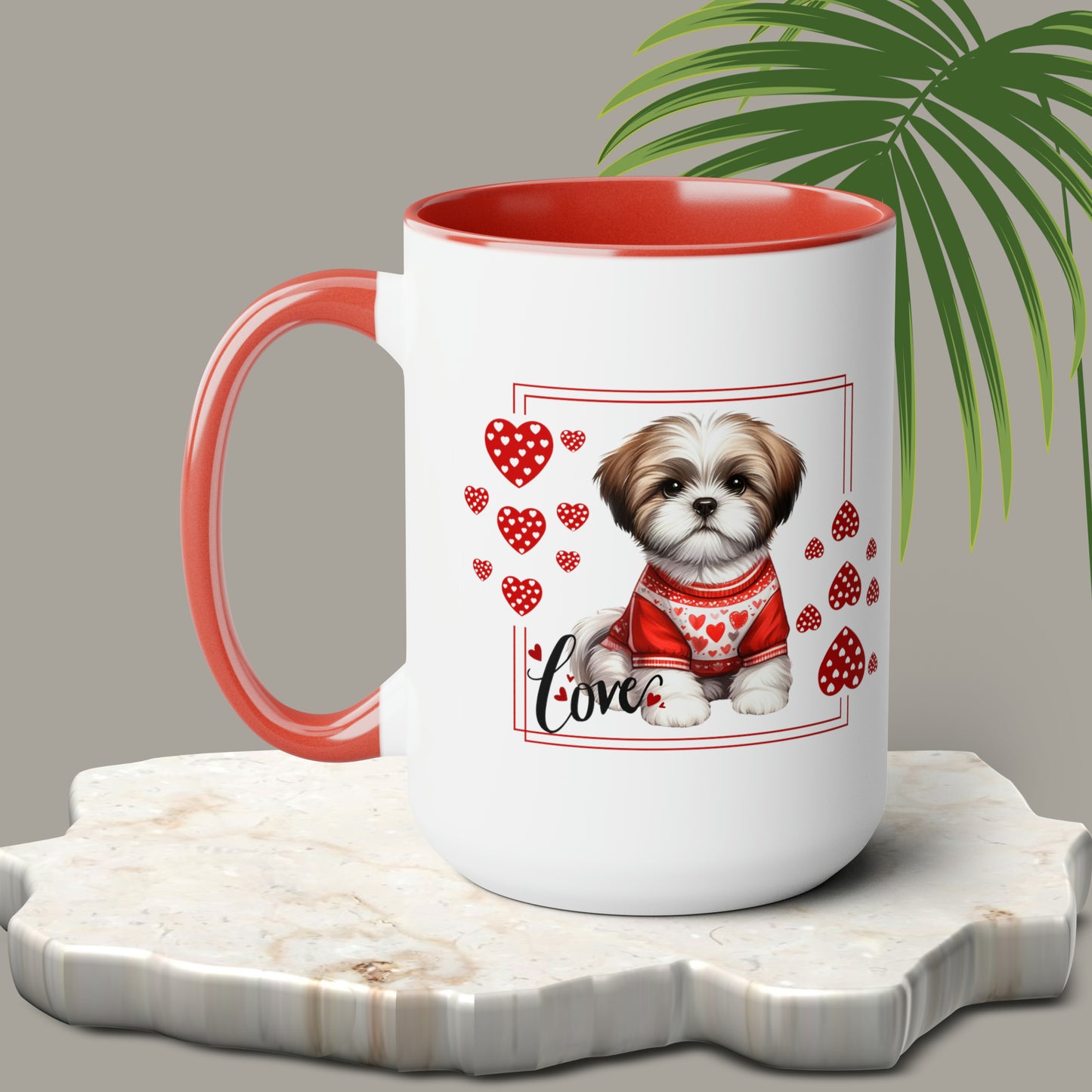 Happy valentines day Two-Tone Coffee Mugs, 15oz