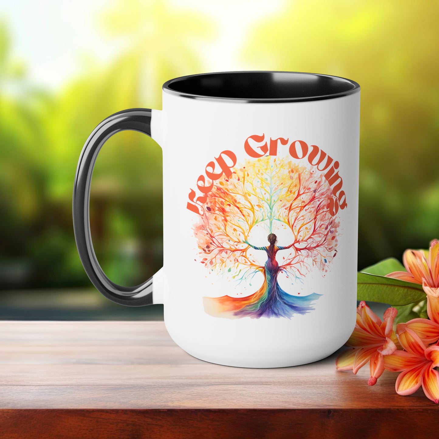 Keep Growing Yoga Coffee Mug, Cute Yoga Coffee Mug, Yoga lovers Coffee Mug, Yoga Instructor Gift, Gift For Yoga lover, Gift For Yogi.