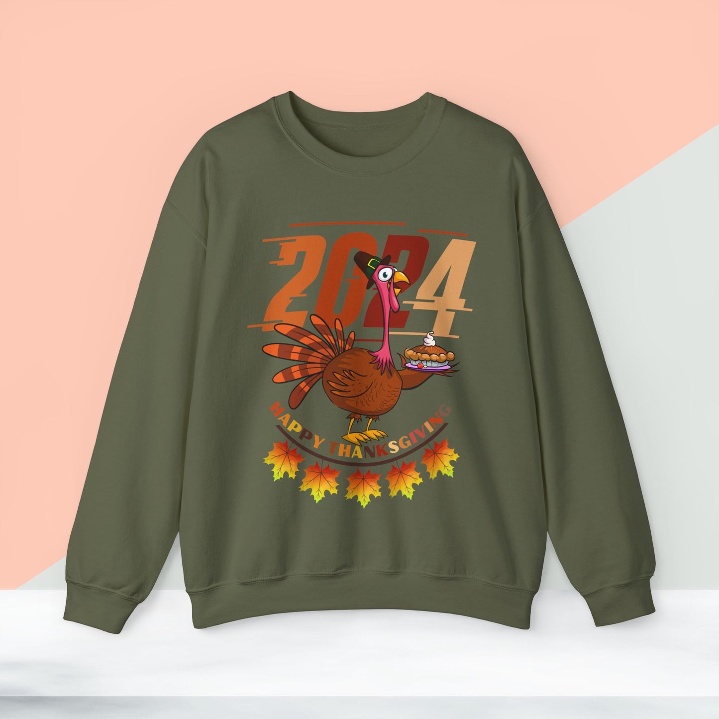 Happy Thanksgiving Turkey Sweatshirt - Unisex Heavy Blend, Happy Thanksgiving2024 Sweatshirt, Thanksgiving Gift, Festive Sweatshirt.