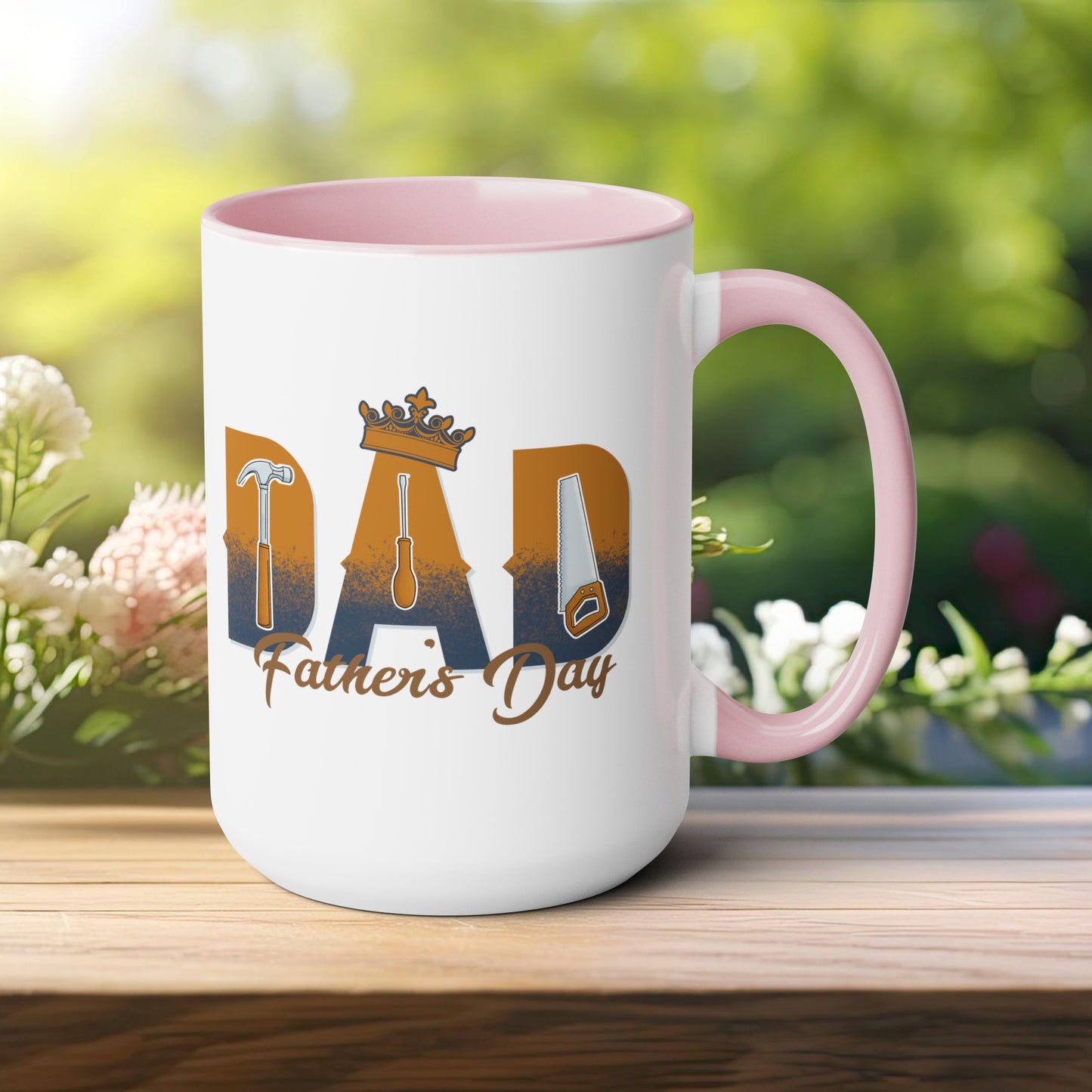 Happy father's dayTow-Tone Coffee Mug.15oz, Gift for Dad, Daddy's Coffee Mug