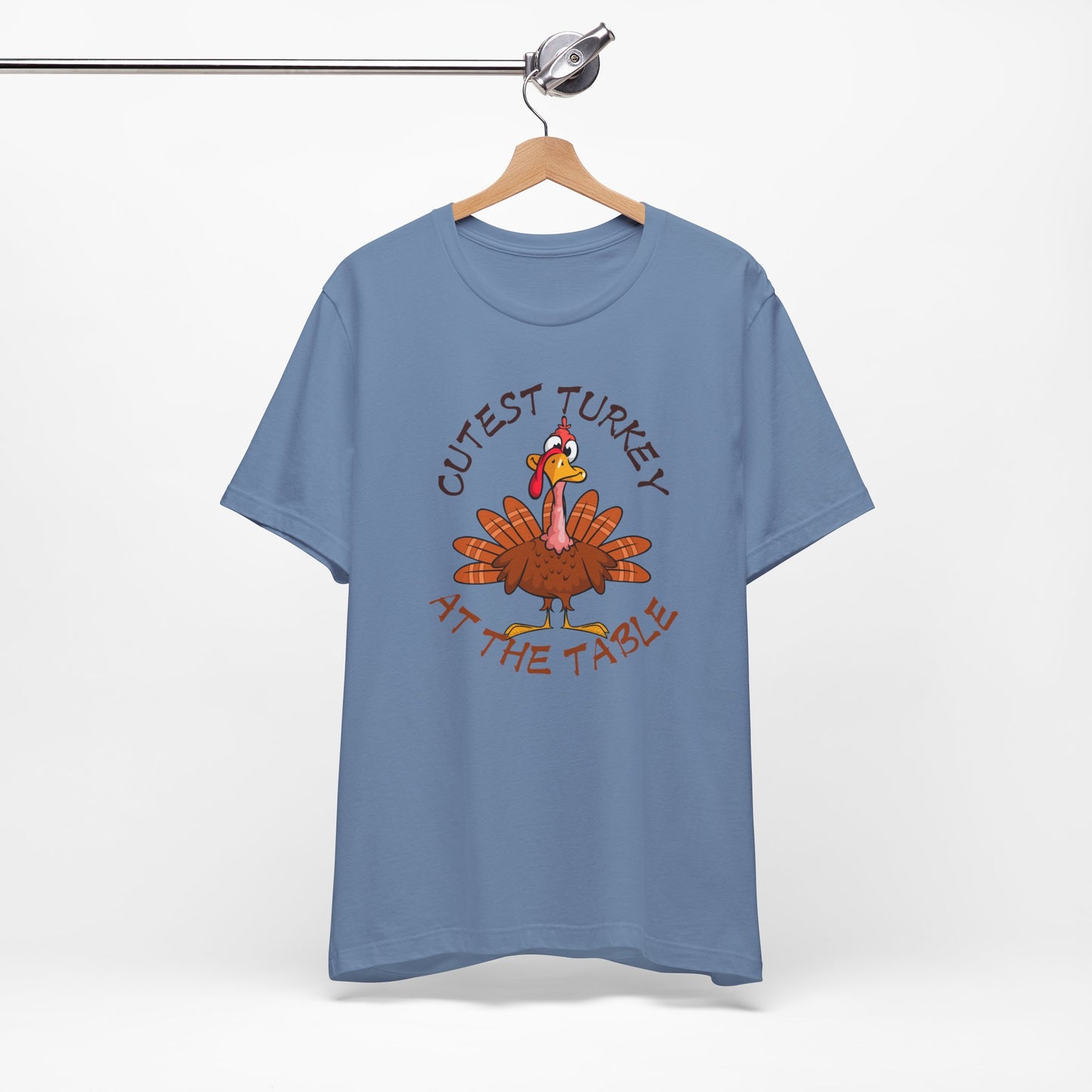 Cutest Turkey At The Table T-shirt, Happy Thanksgiving T-shirt, Happy thanksgiving 2024 T-shirt, Thanksgiving Gift,Turkey Shirt, Family Thanksgiving, Holiday Outfit.