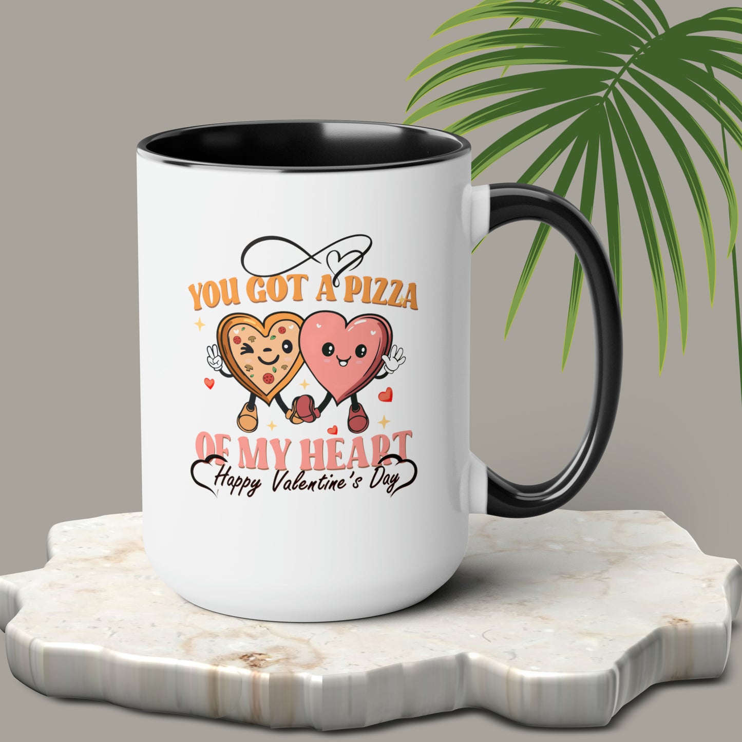 Happy valentines day Two-Tone Coffee Mugs, 15oz