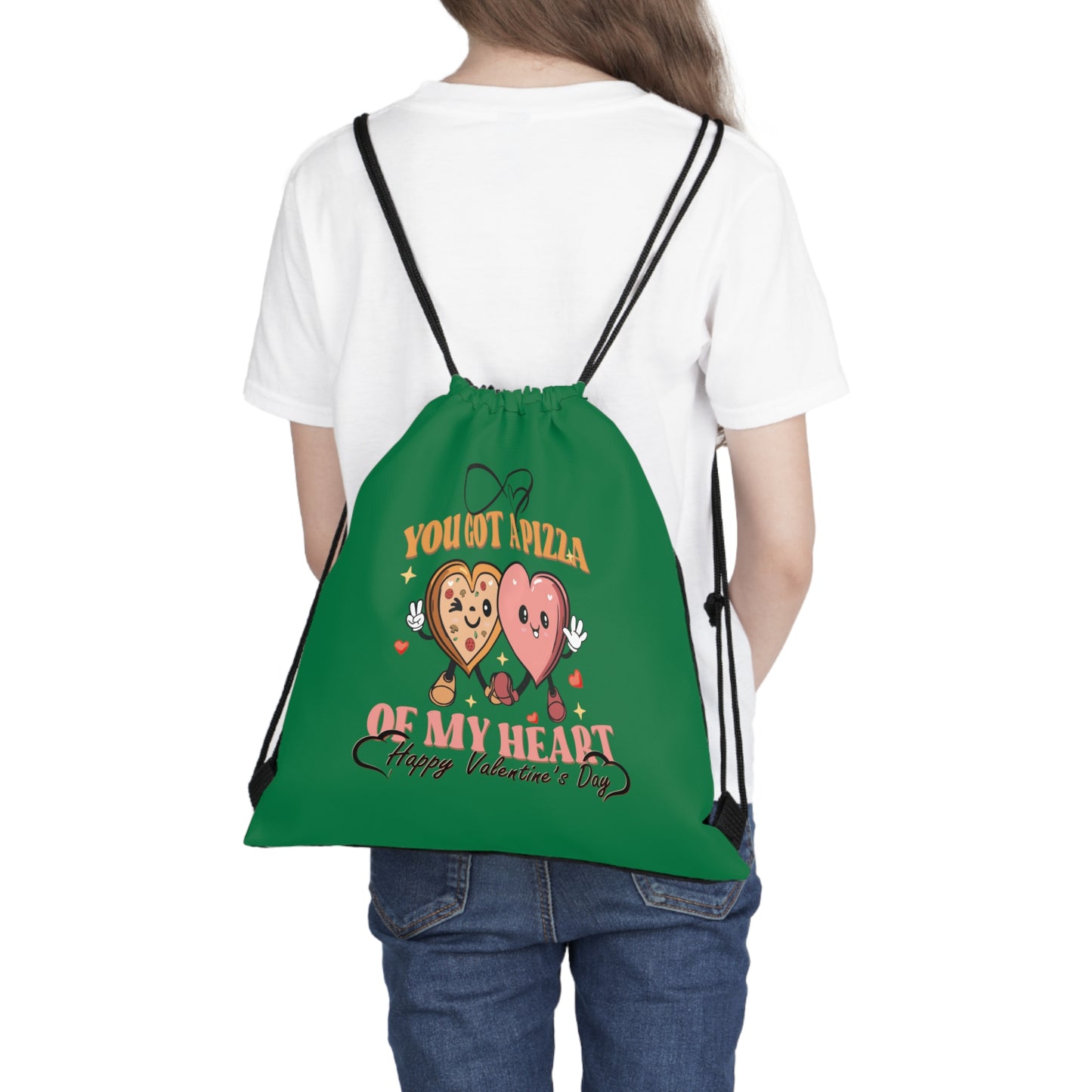 Happy Valentines Day Drawstring Bag