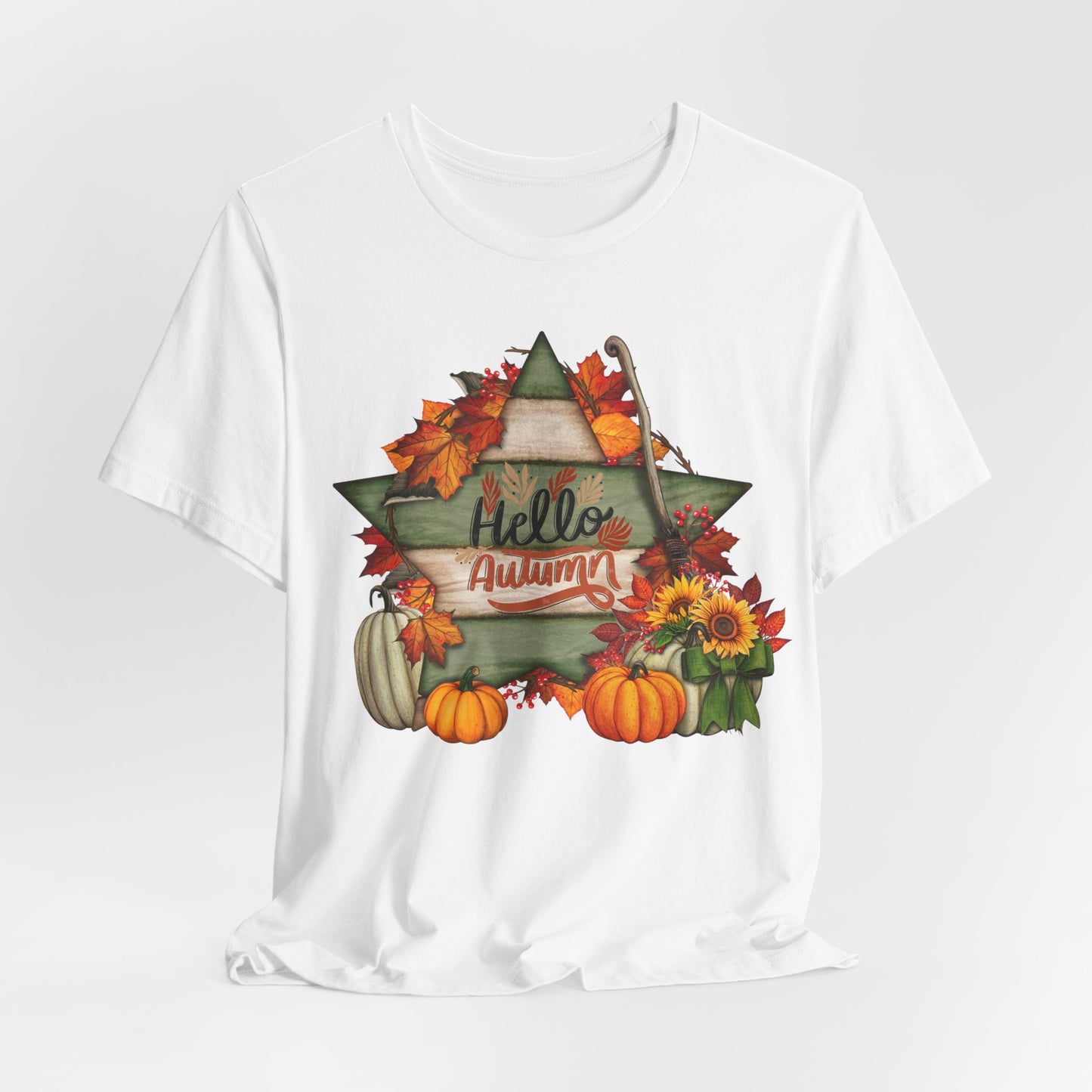 Hello Autumn Thanksgiving T-shirt, Happy thanksgiving 2024 T-shirt, Thanksgiving Gift,Turkey Shirt, Family Thanksgiving, Holiday Outfit.