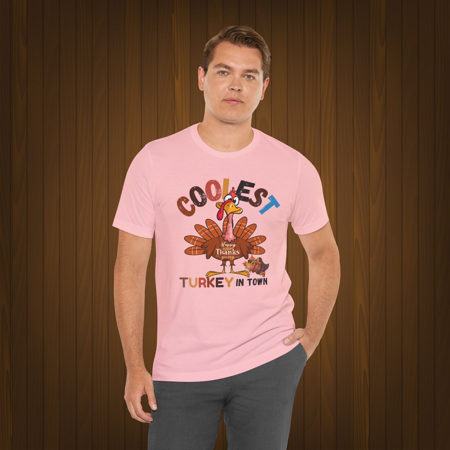 Coolest Turkey InTown T-shirt, Happy Thanksgiving T-shirt, Happy thanksgiving 2024 T-shirt, Thanksgiving Gift,Turkey Shirt, Family Thanksgiving, Holiday Outfit.