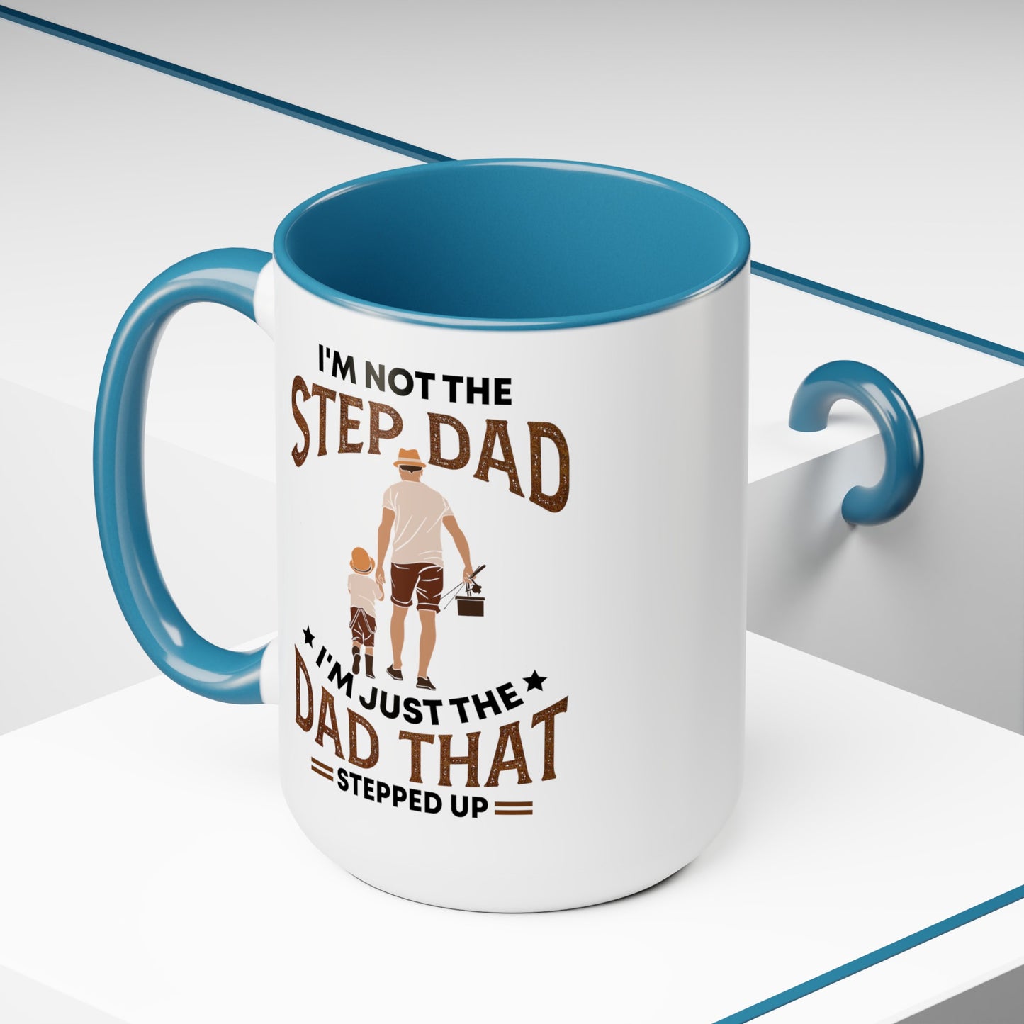 Happy father's dayTow-Tone Coffee Mug.15oz, Gift for Dad, Daddy's Coffee Mug